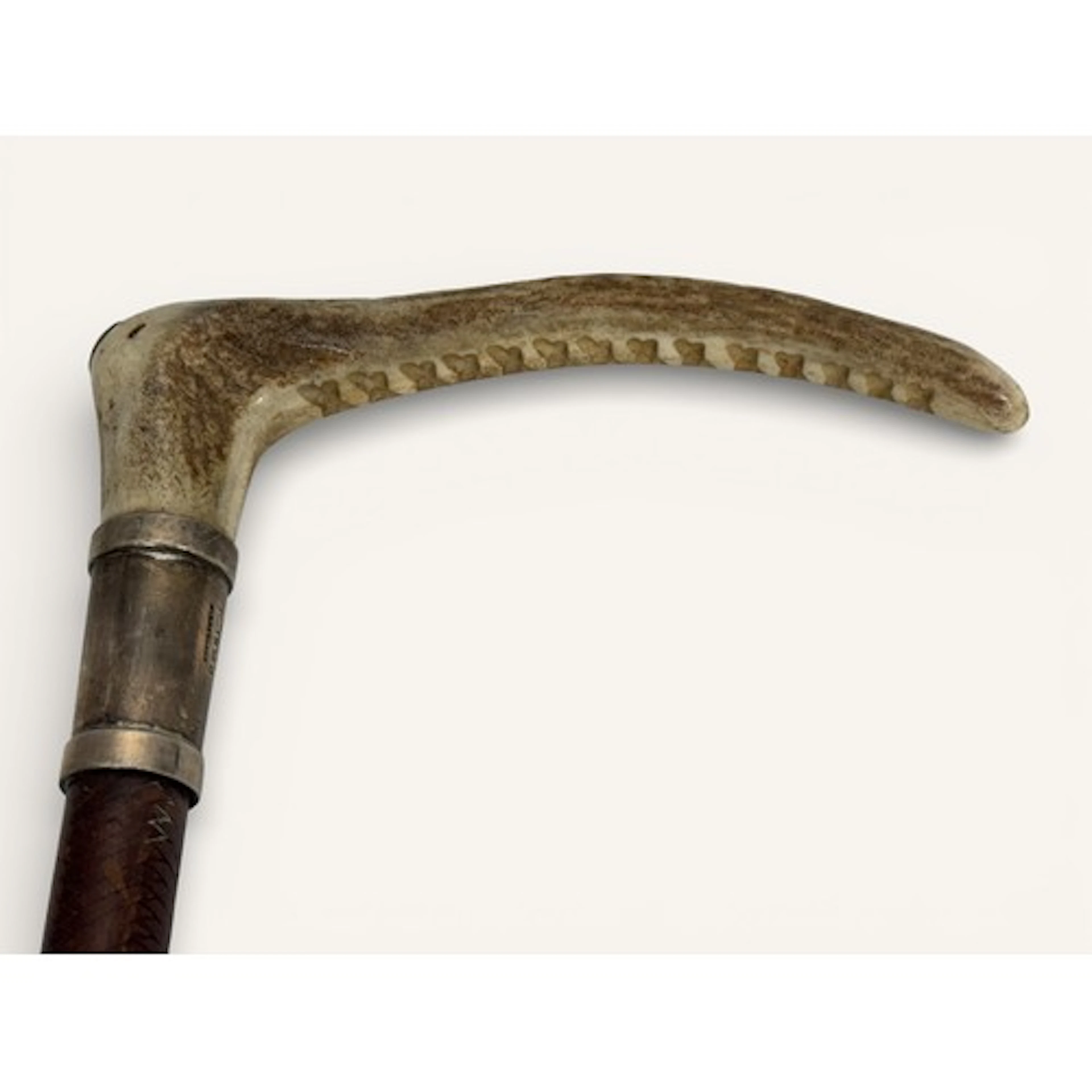 A plaited leather shafted Swaine and Adeney riding/hunting c...
