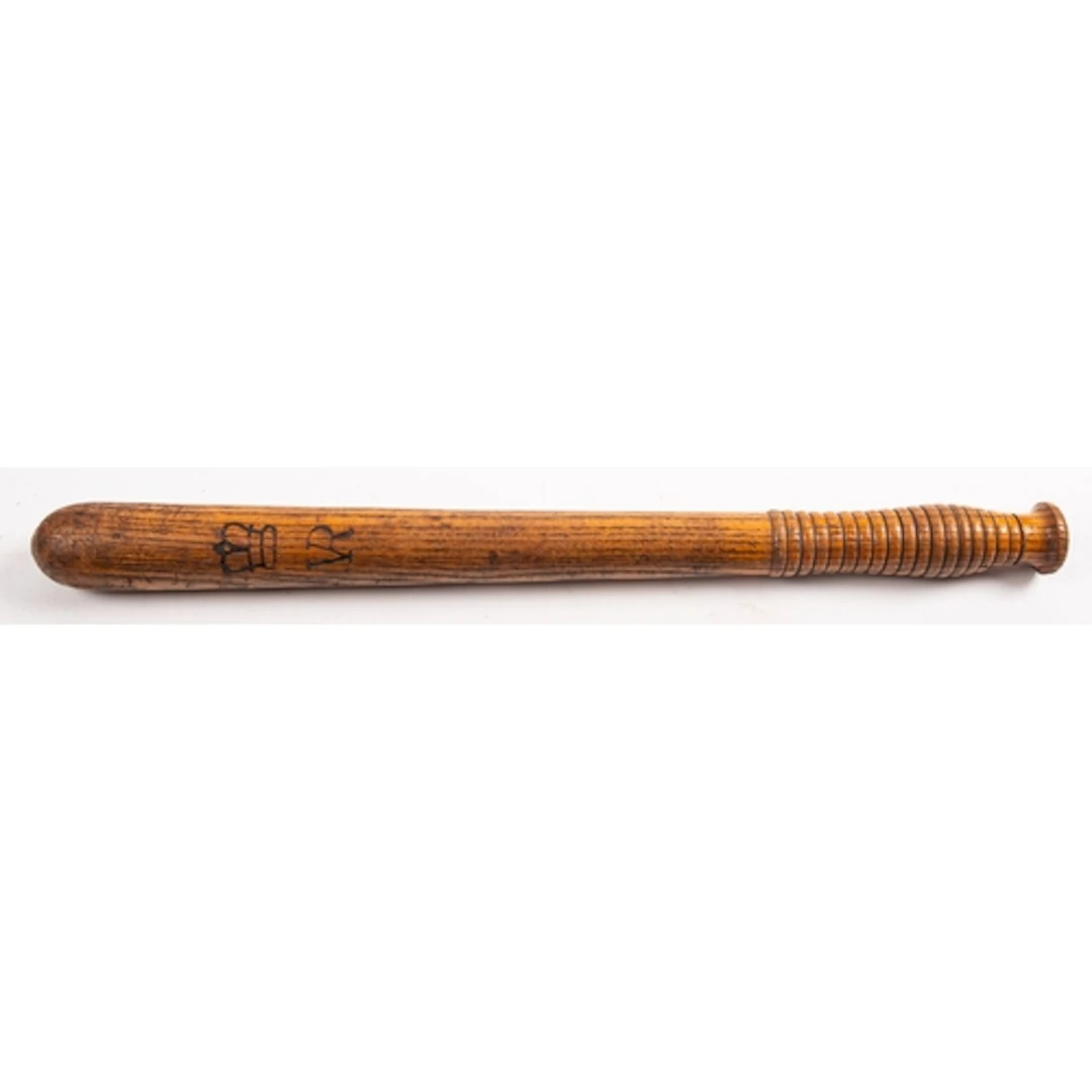 A Victorian hardwood Police Constables Truncheon. Having VR ...