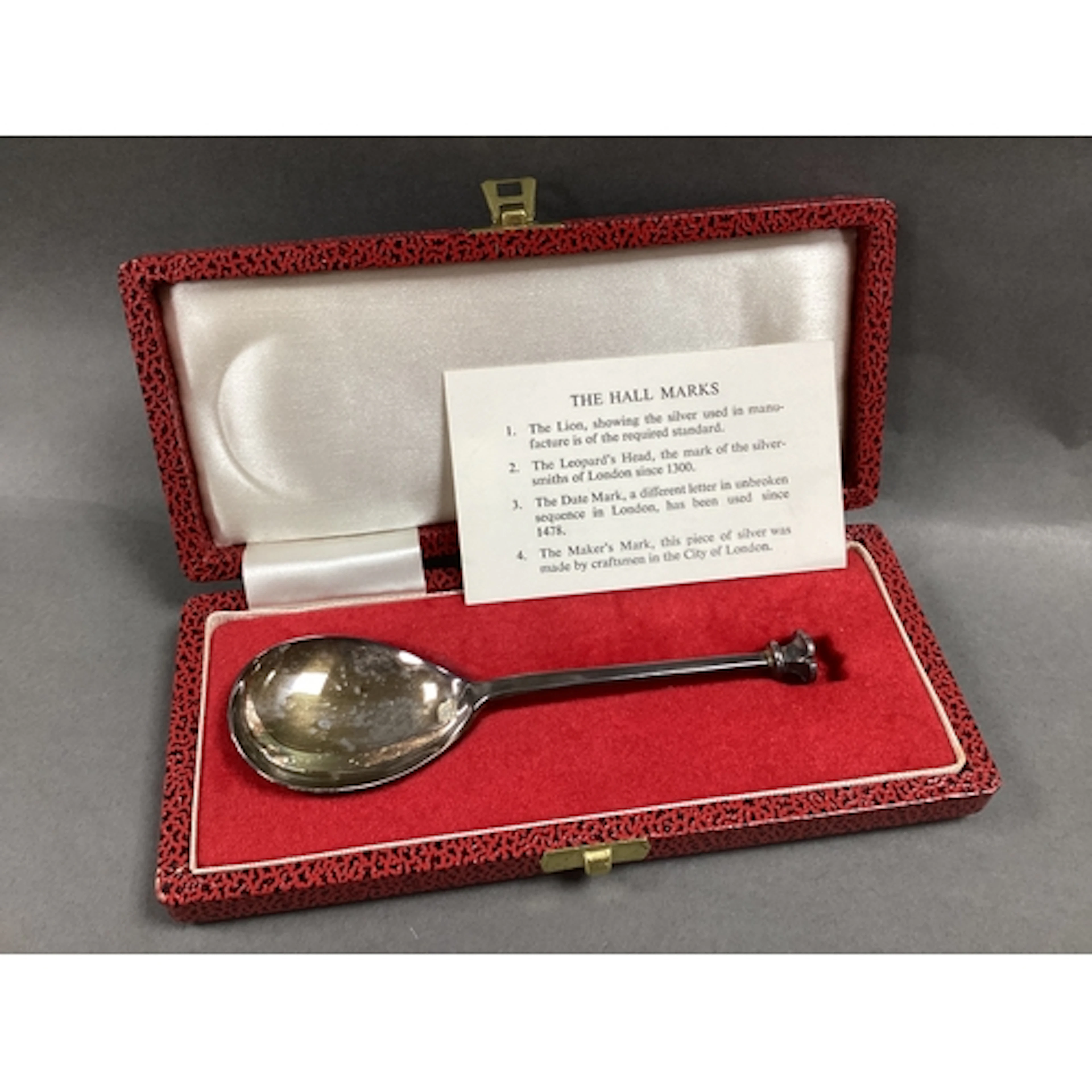 A Hallmarked Silver 'The Pudsey Spoon', CJ Vander, Sheffield...