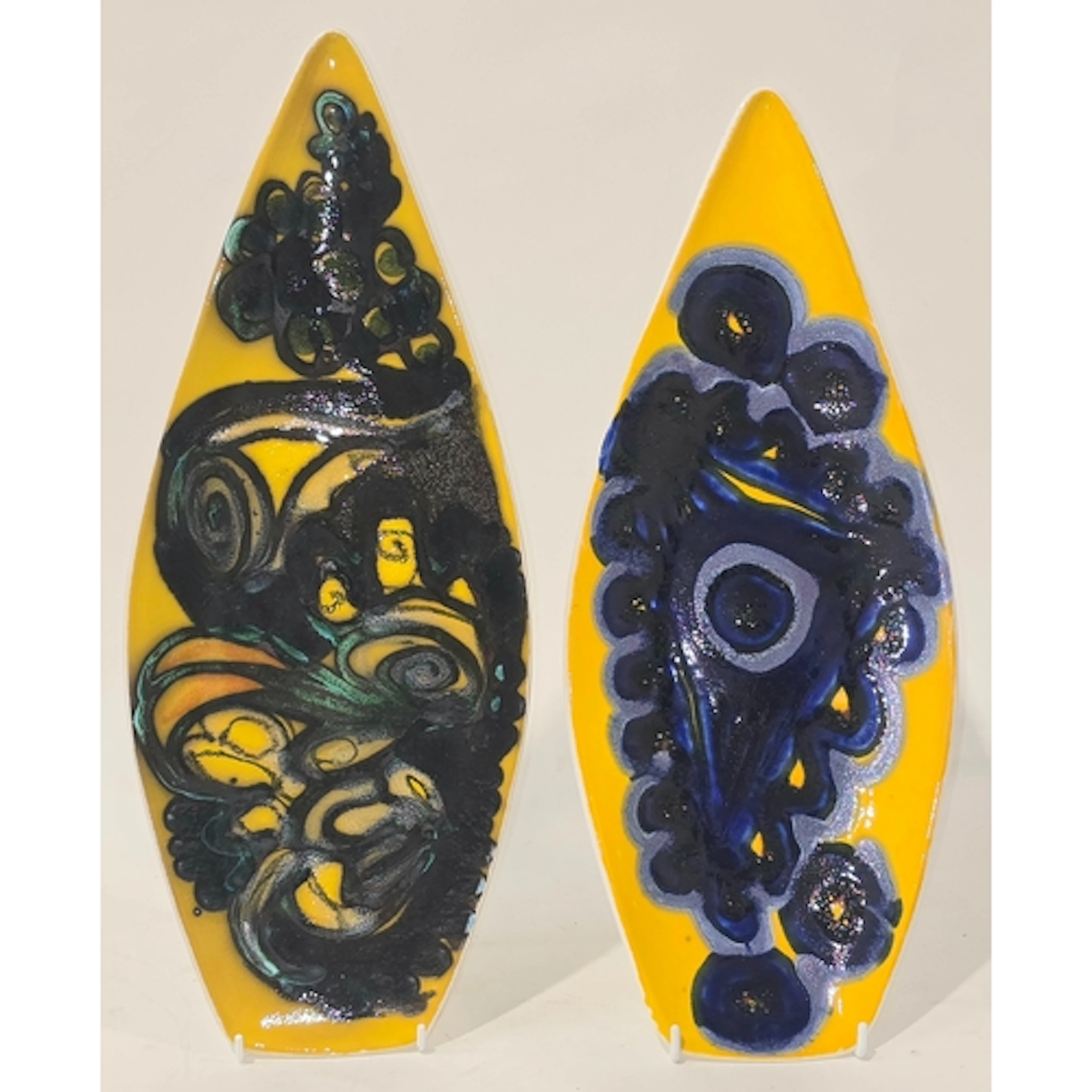 Poole Pottery shape 82 Delphis spear dish together with one ...