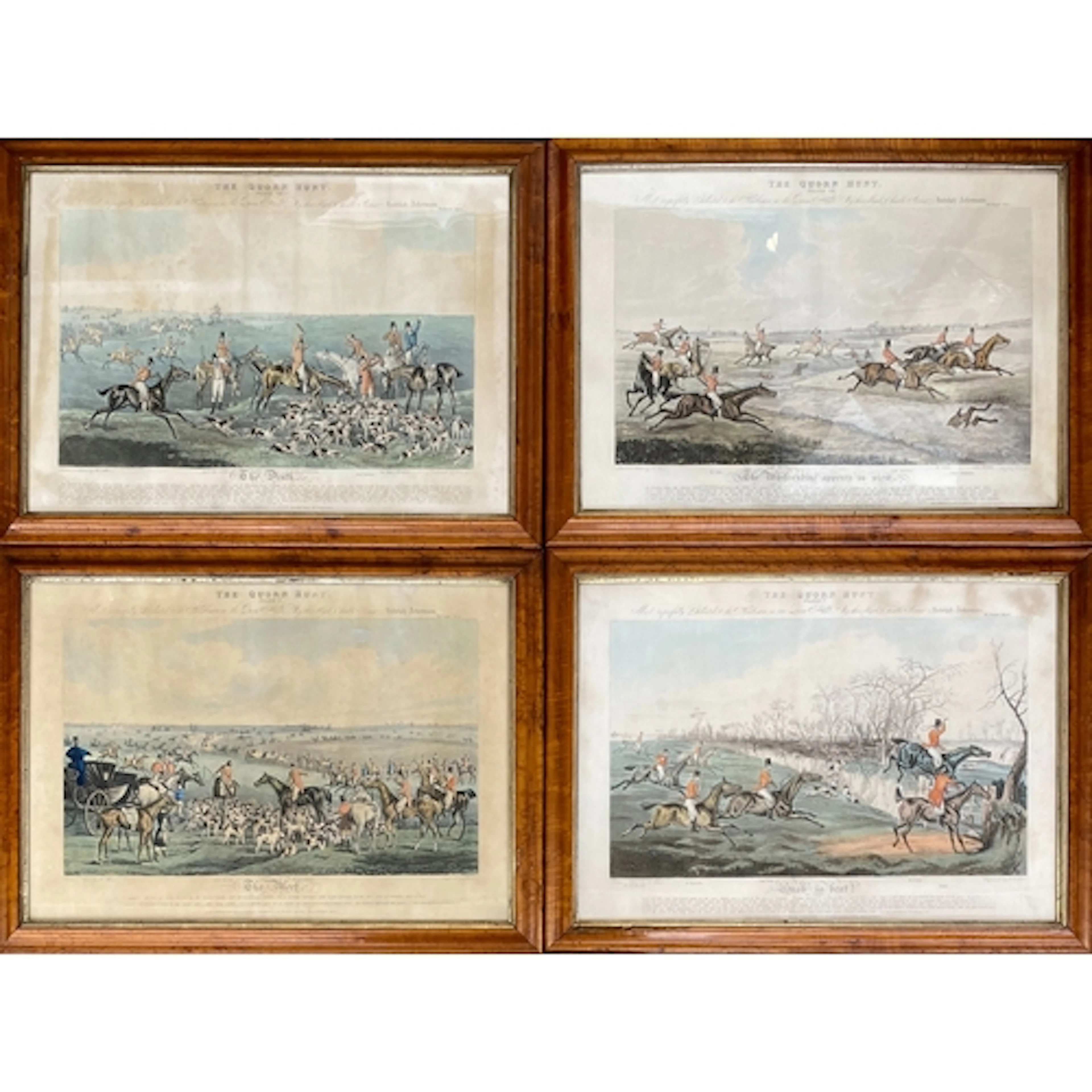 Henry Alken, A set of eight hand coloured engravings of the ...