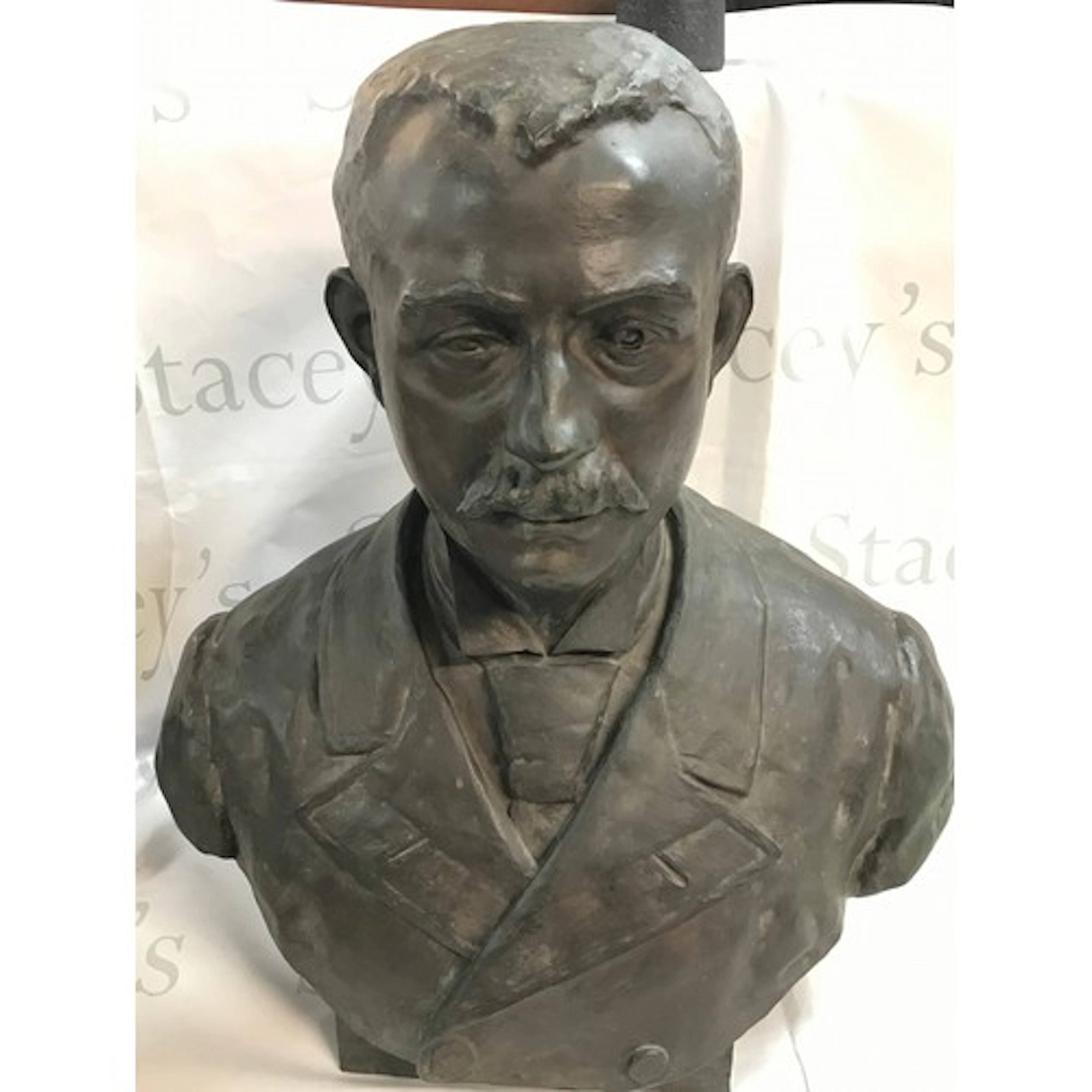 An 1894 signed Emile bronze bust signed of a gentleman. Appr...
