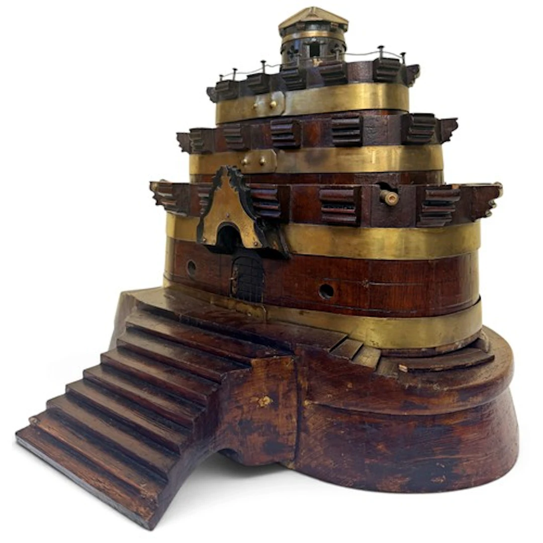 A unique and impressive brass-banded clockwork automaton mod...