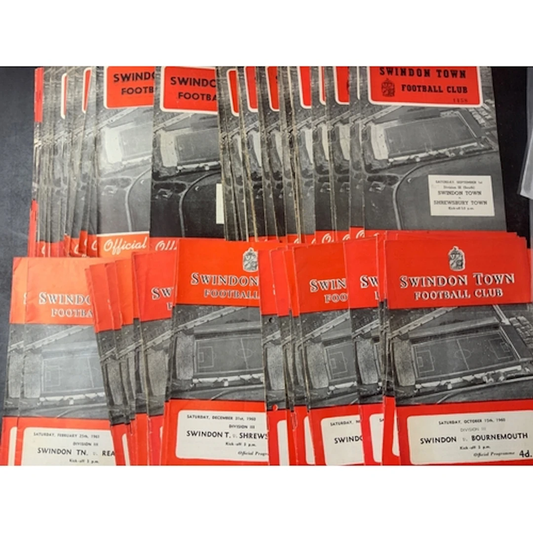 Swindon Town Home Football Programmes: 50 from the mid to la...