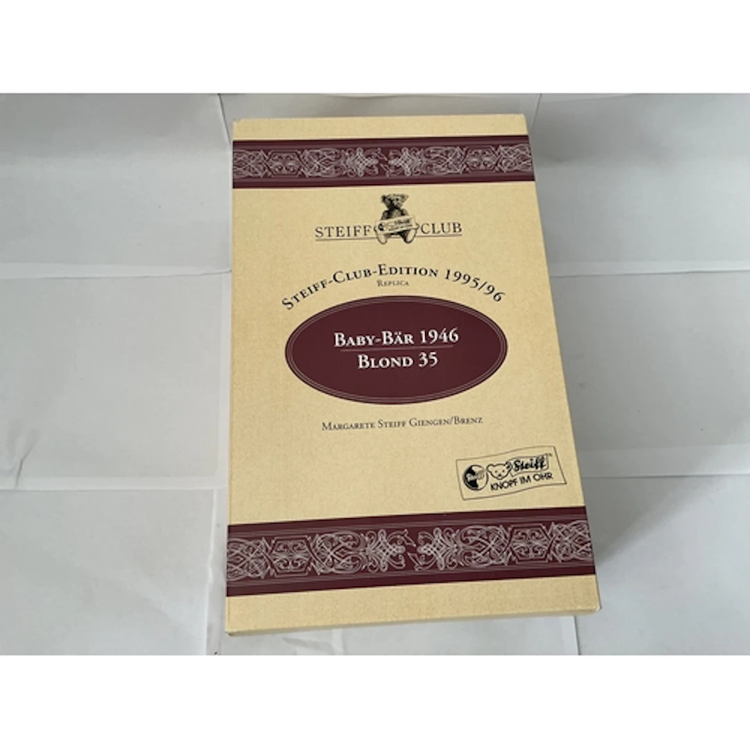 A Boxed Steiff Club Edition 1995/96 Replica Baby Bear Blond ...