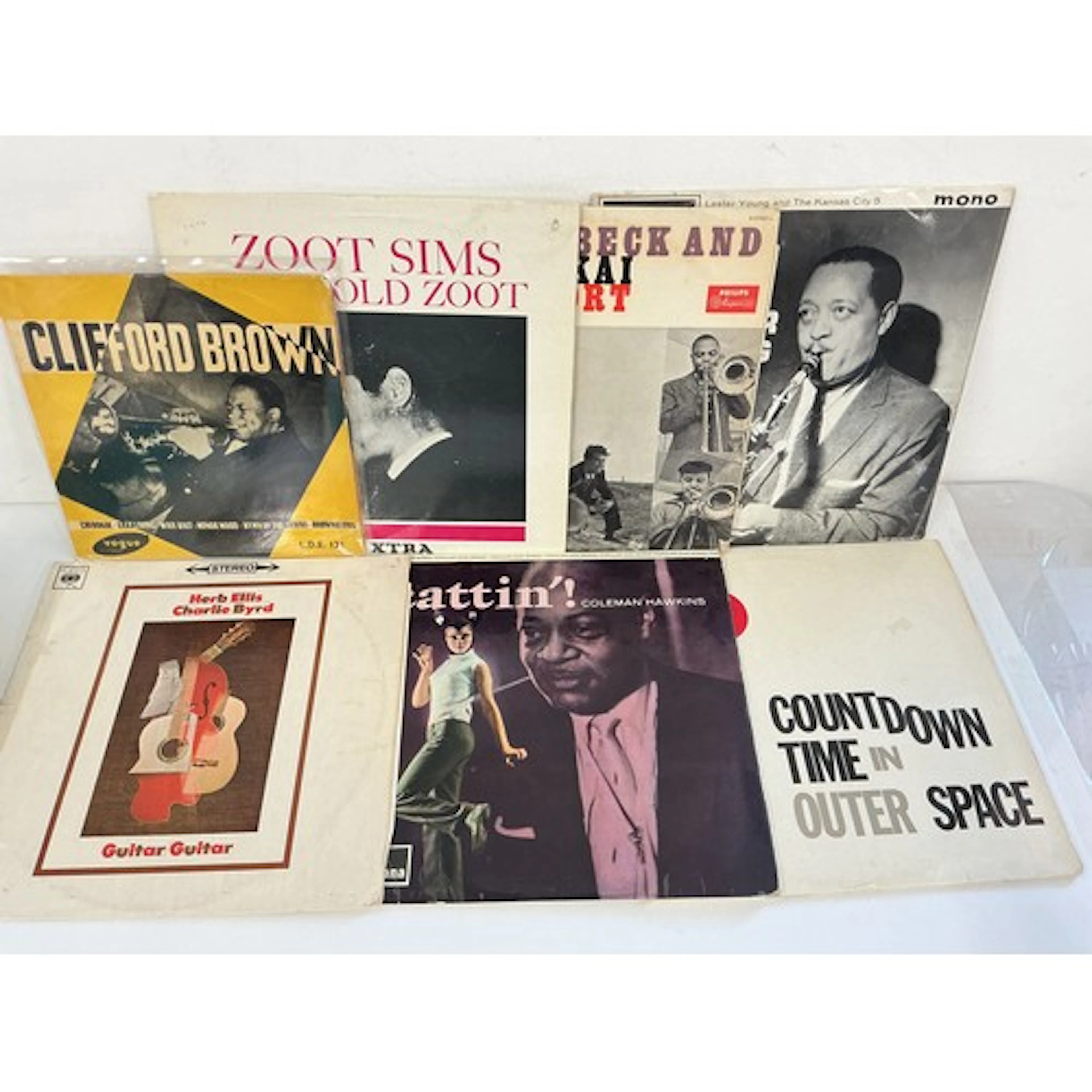 Two record cases of mainly jazz LPs by various artists inclu...