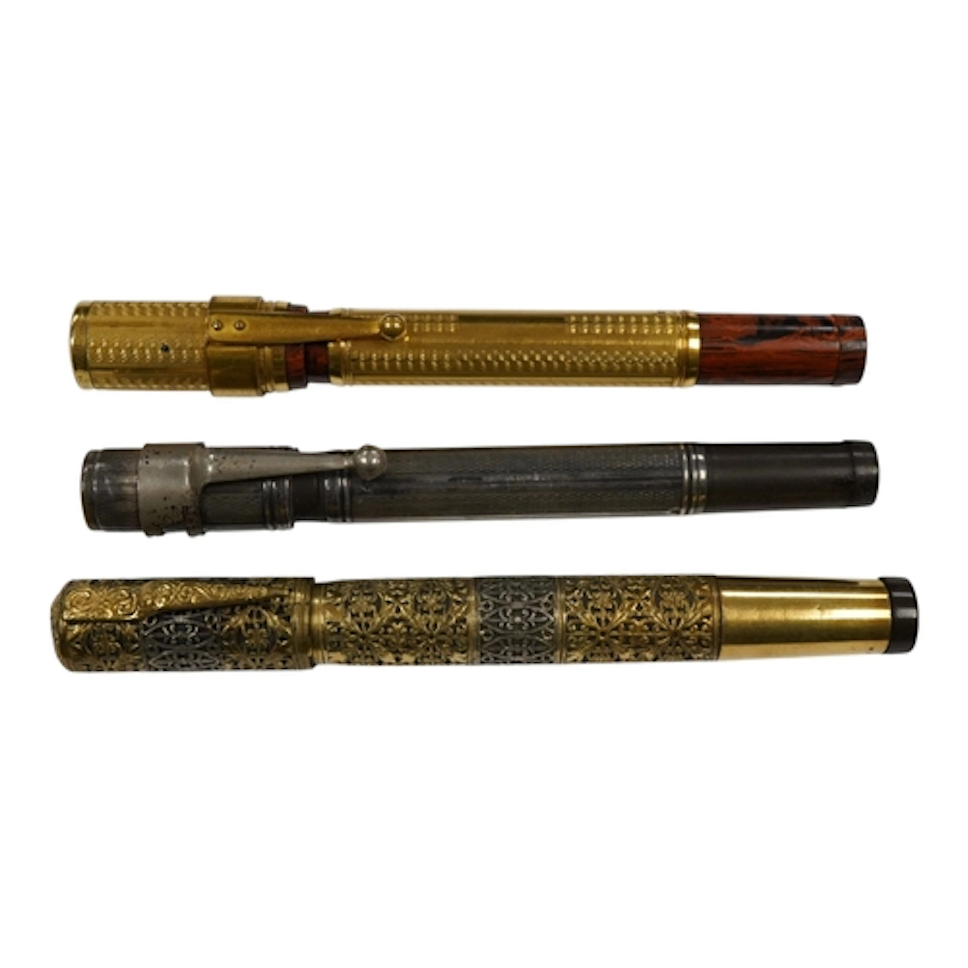 Three Waterman Safety Pens, all in need of attention