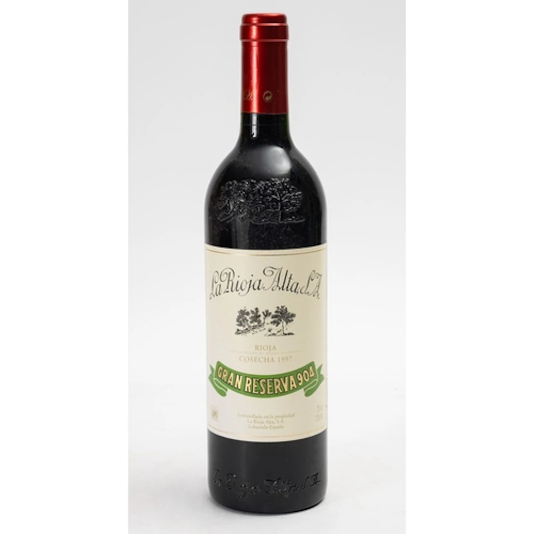 A bottle of La Rioja Alta Gran Reserve 904, Cosecha 1997. Fi...