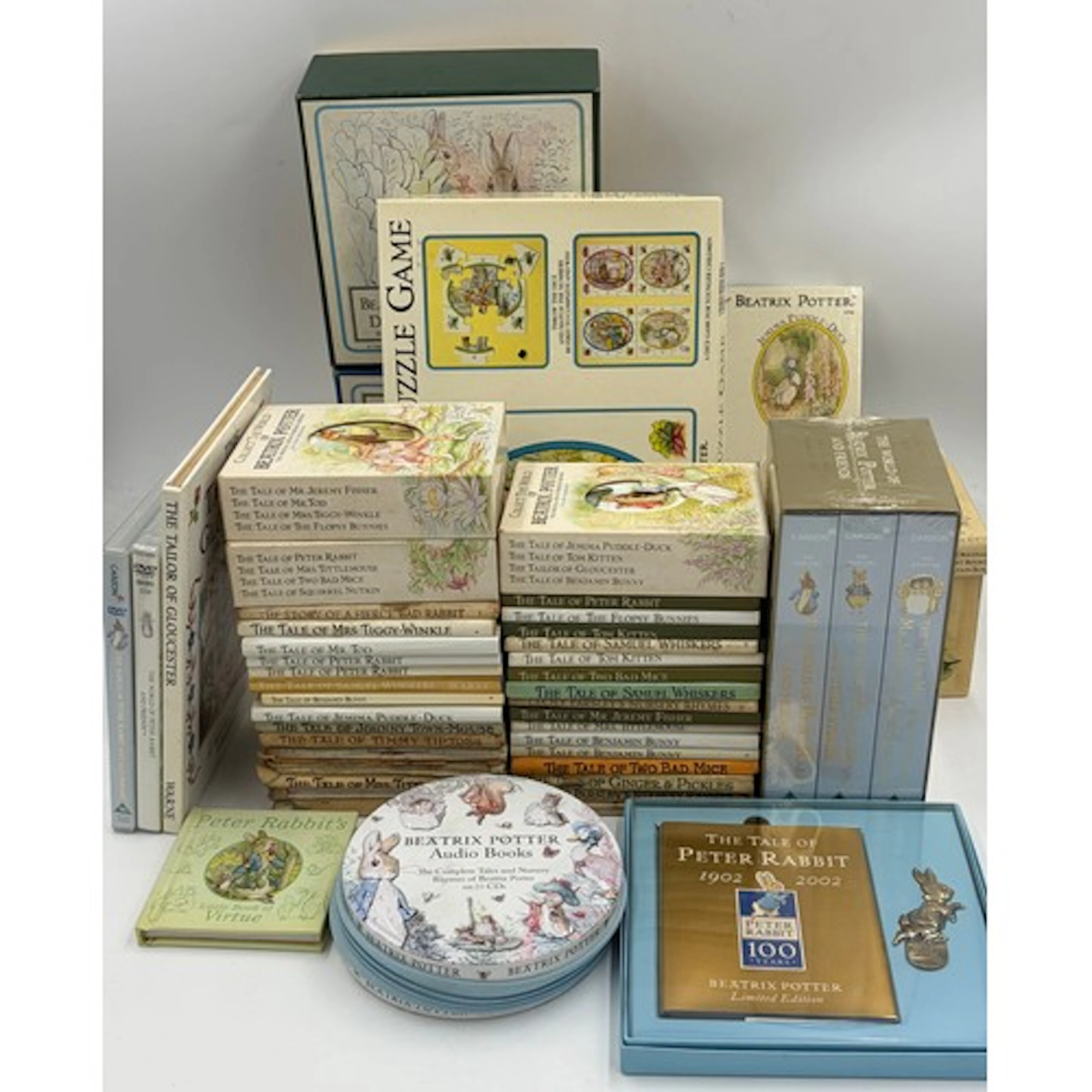 Collection of Beatrix Potter books, videos, audio books, dvd...