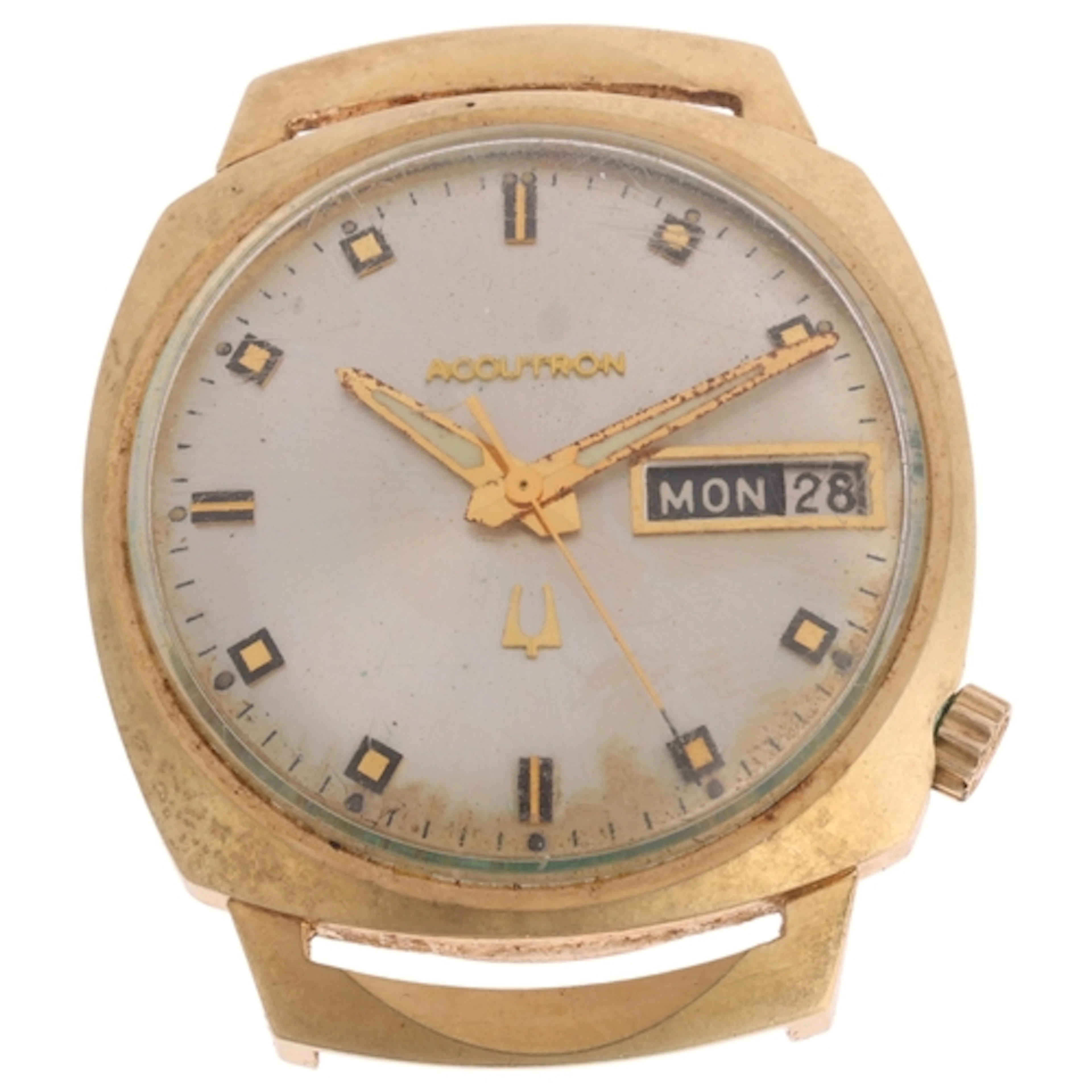 BULOVA - a Vintage 14ct gold filled Accutron mechanical cale...