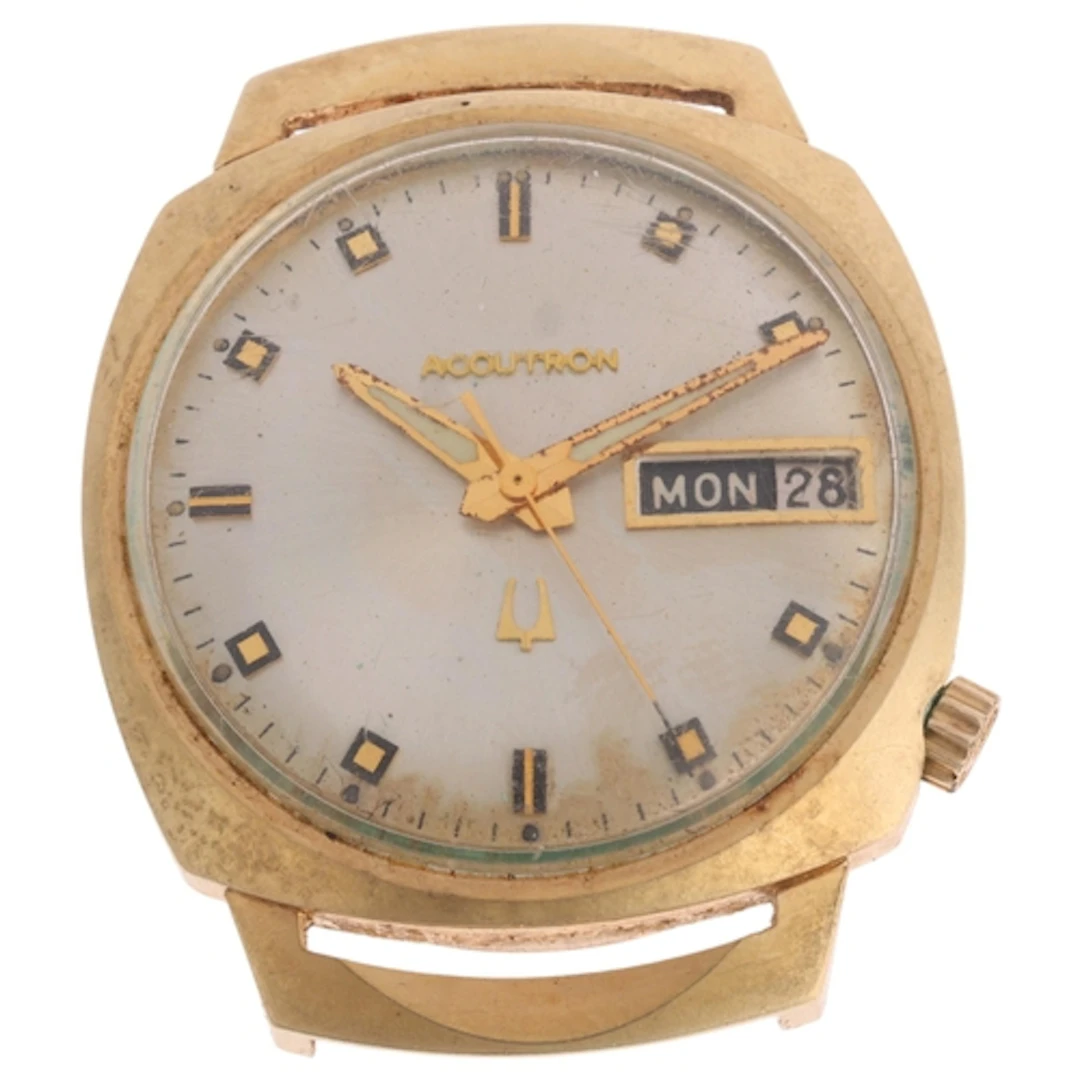 BULOVA - a Vintage 14ct gold filled Accutron mechanical cale...