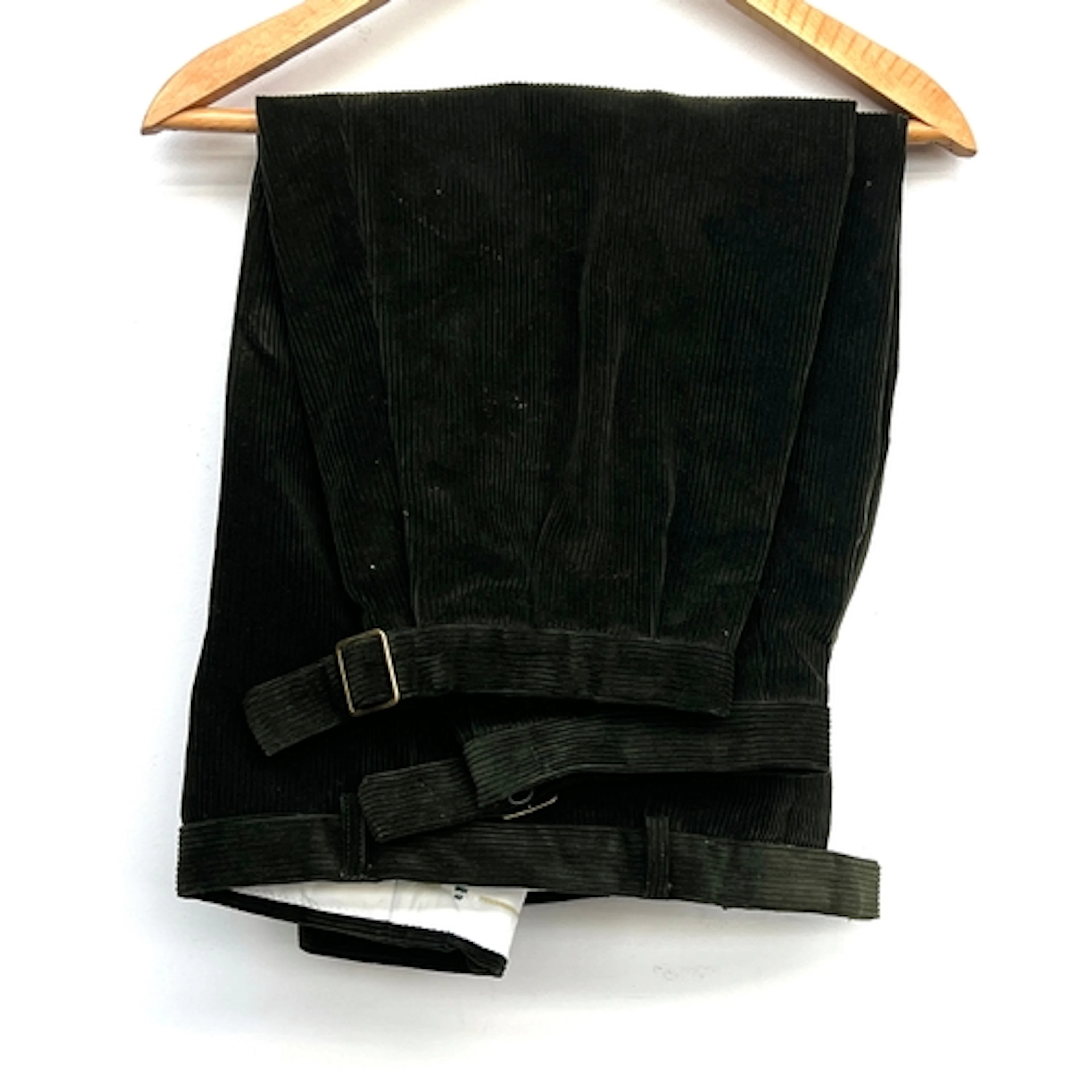 A pair of Farlow's of Pall Mall dark green corduroy shooting...