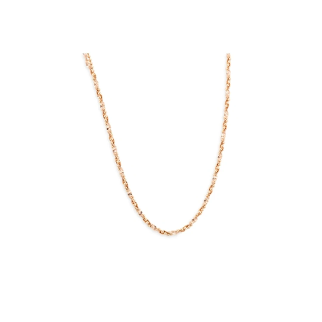 A 14CT ROSE GOLD MIXED CHAIN, 17.9 g.