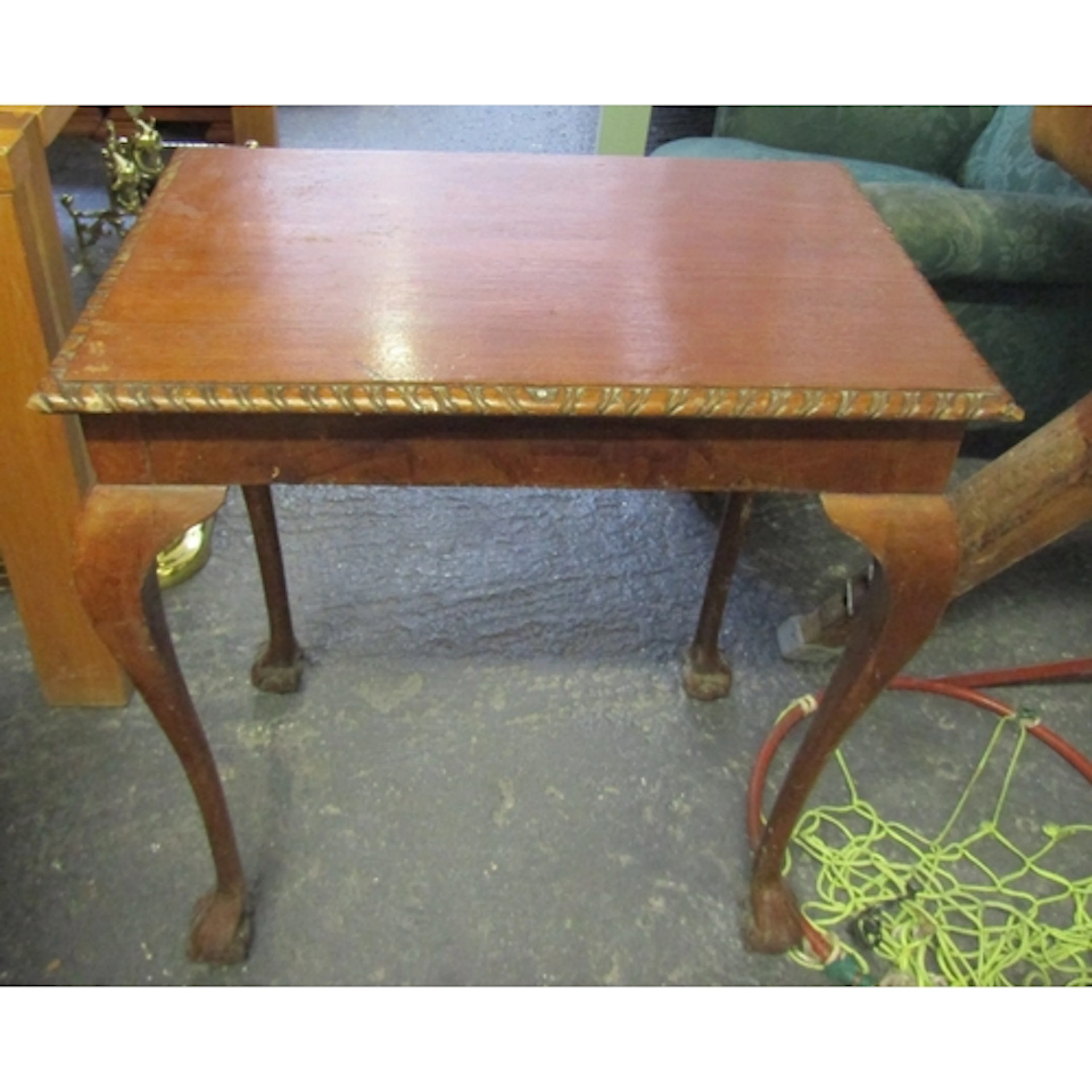 Mahogany Chippendale Rectangular Form Side Table Gadrooned E...