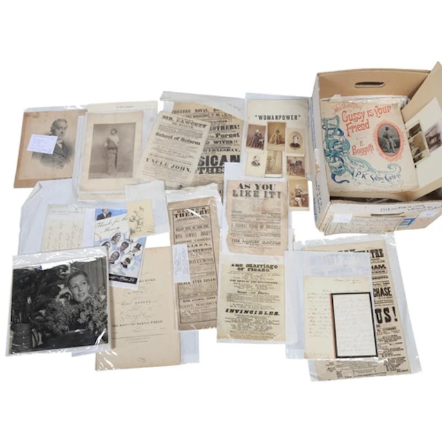 A rich trove of ephemera relating to women in the theatre fr...
