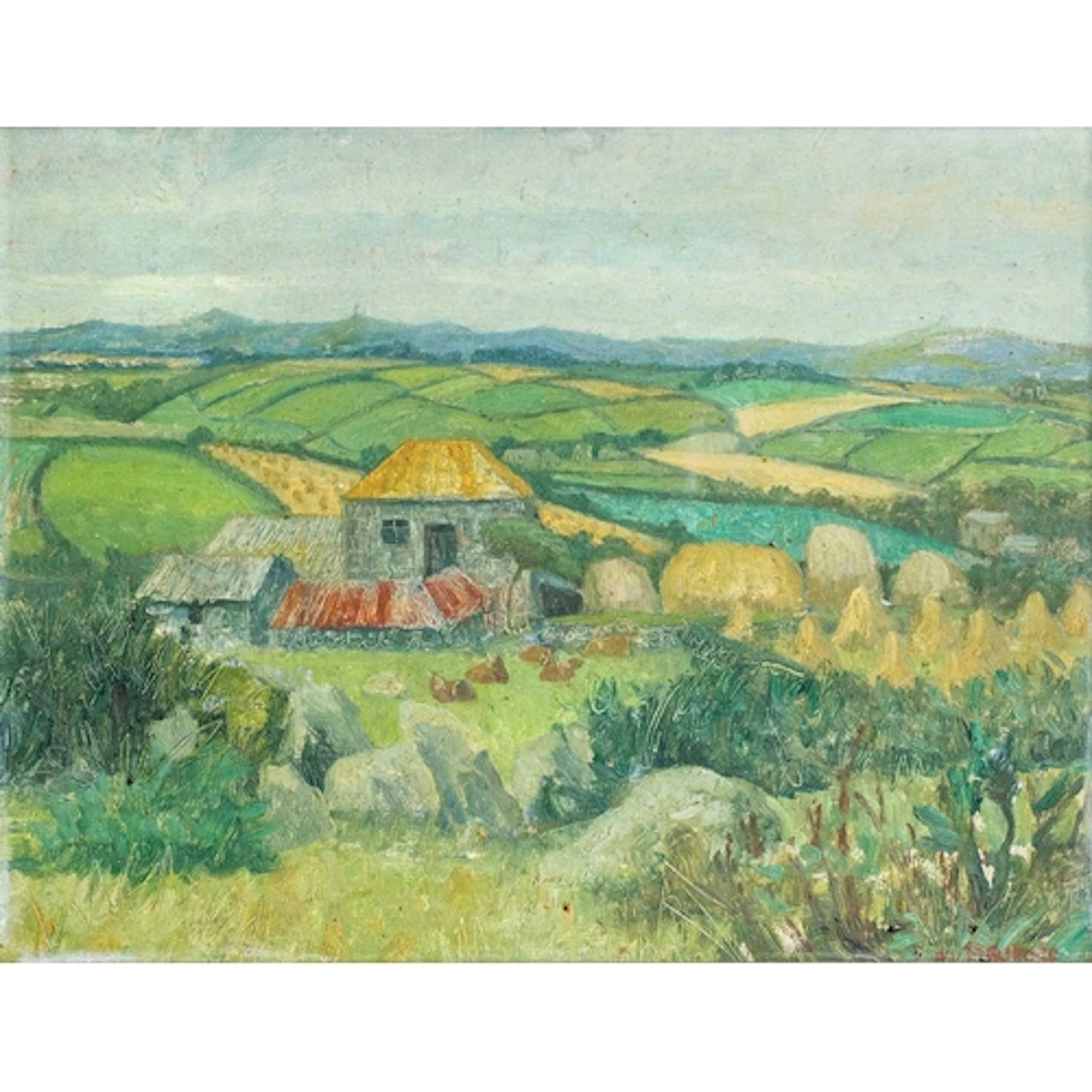 § Marjorie Fr., Midge BRUFORD (1902-1958) Boleigh Farm, Lamo...