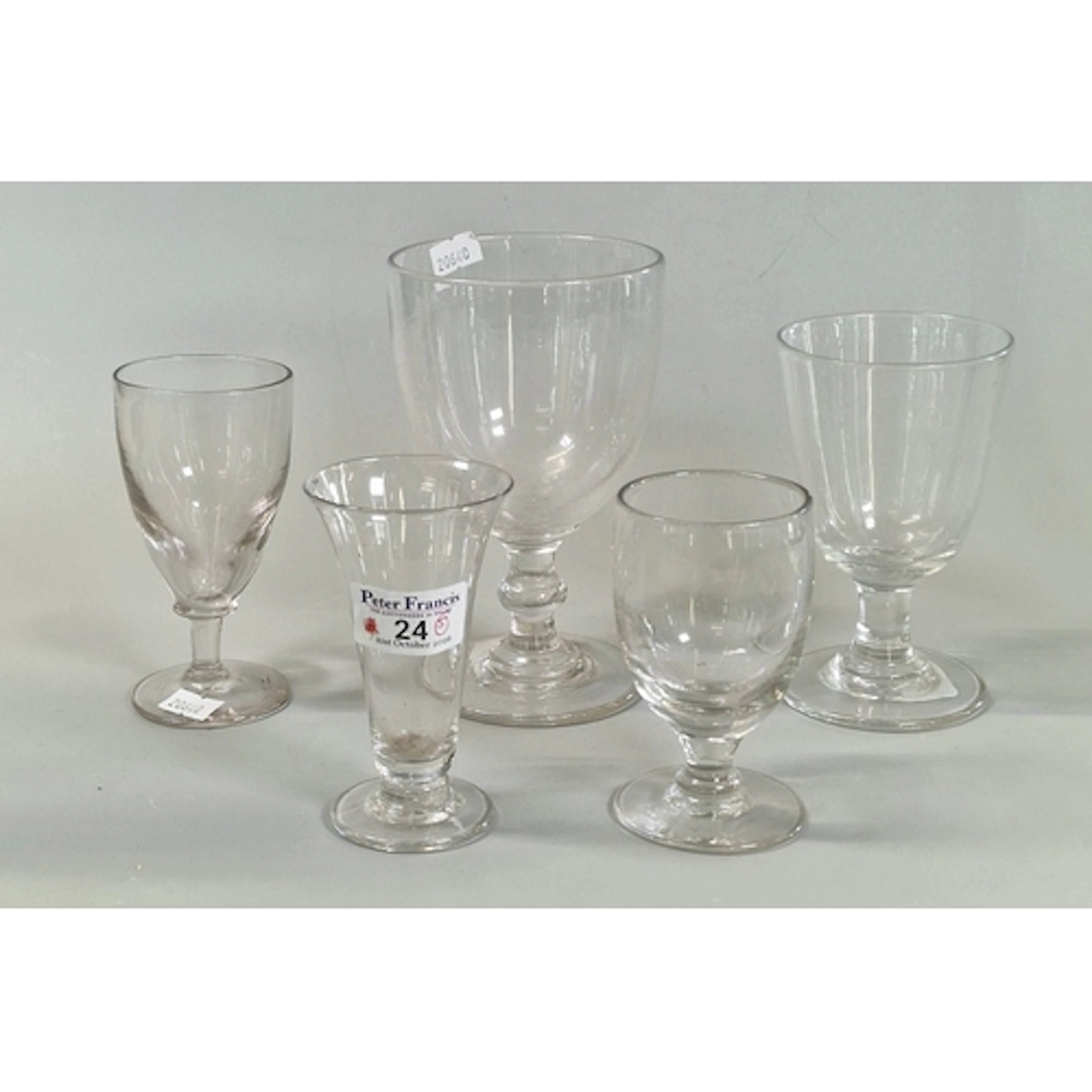 Collection of 19th century glass to include: pub hive shaped...