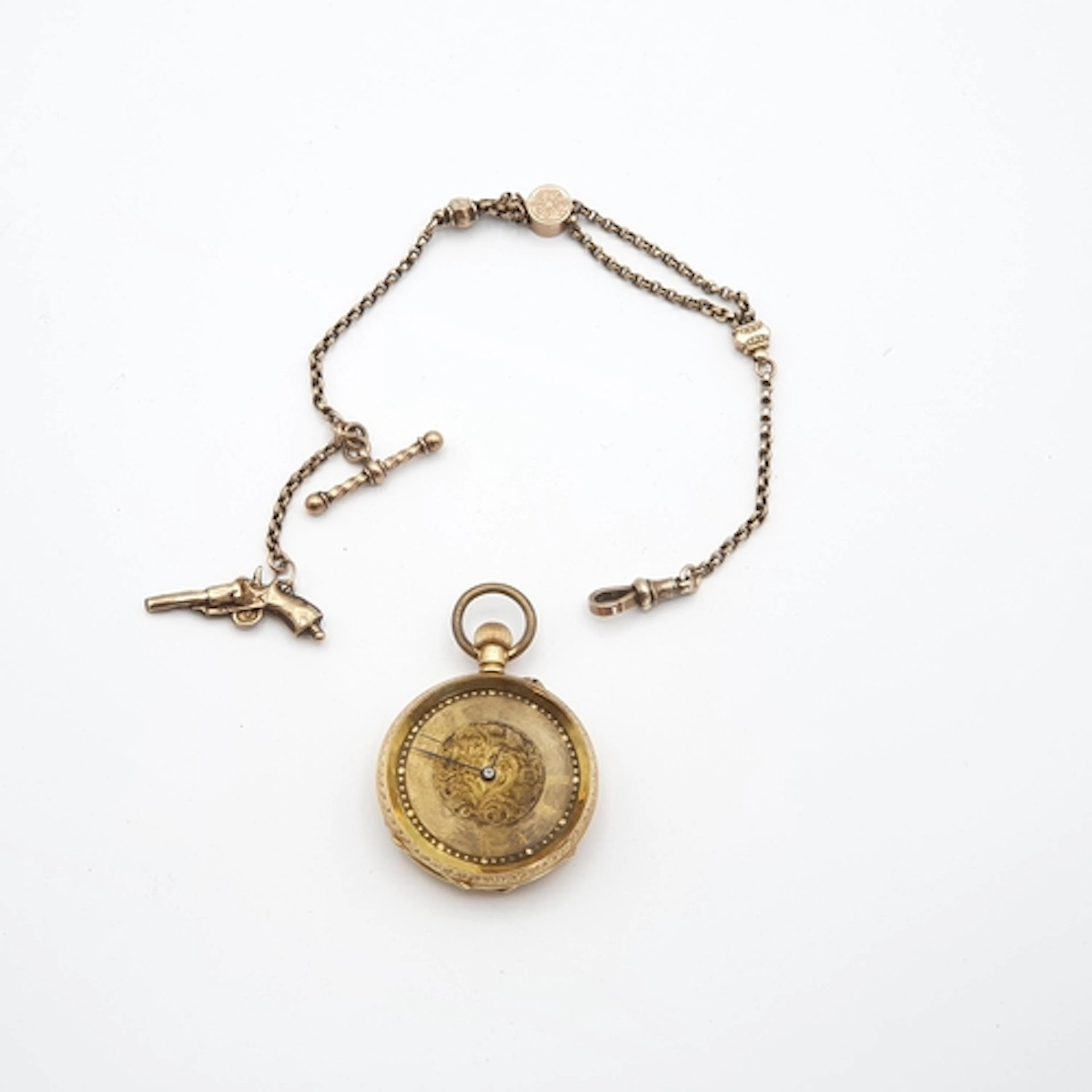 A continental 18ct gold-cased Fob/Pocket Watch, a/f, approx ...