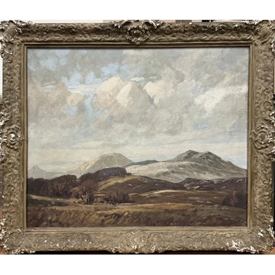 G Owen, in the manner of Paul Henry Cumulus clouds gatherin...