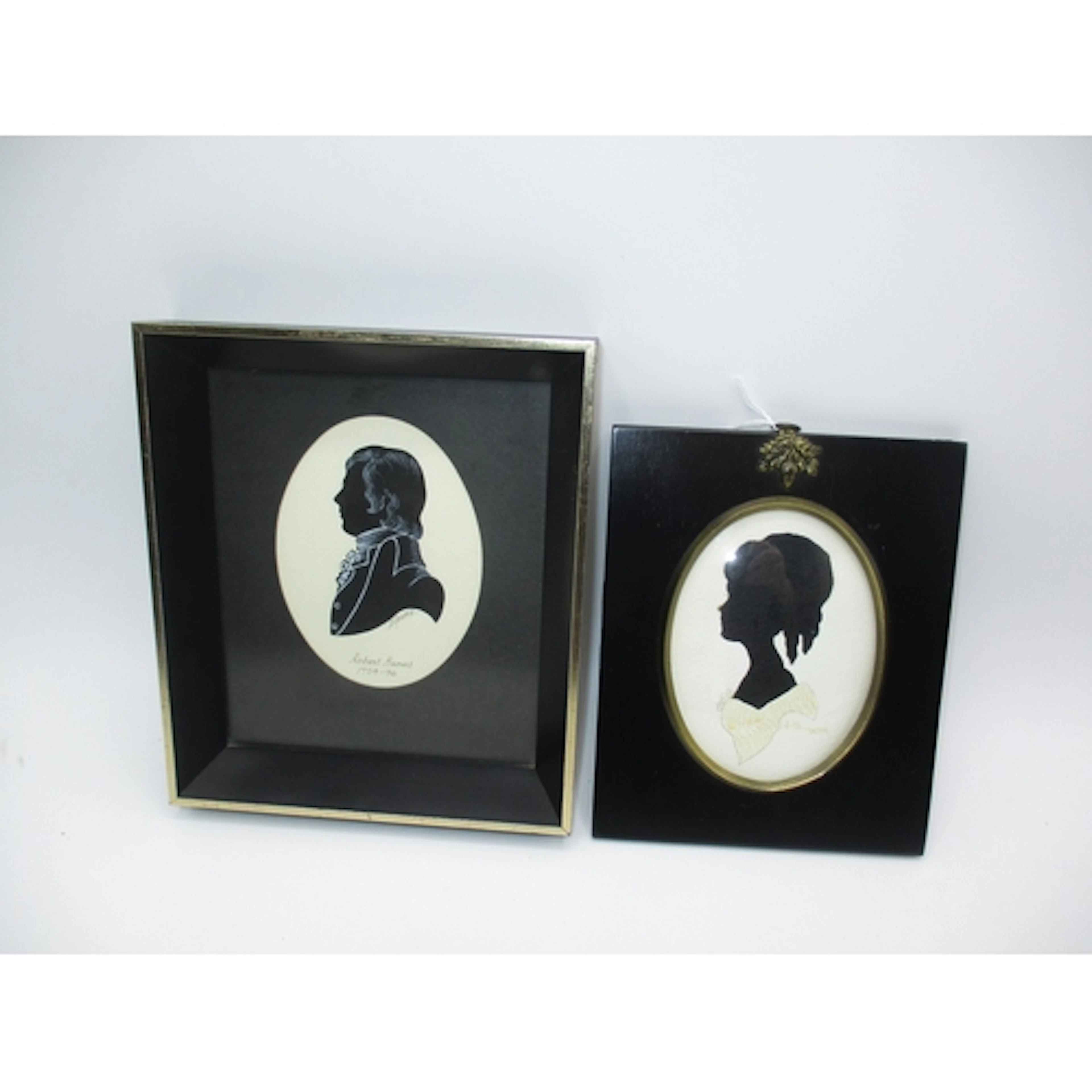Phyllis Arnold, Silhouette Drawing of Robert Burns, 10x7.5cm...