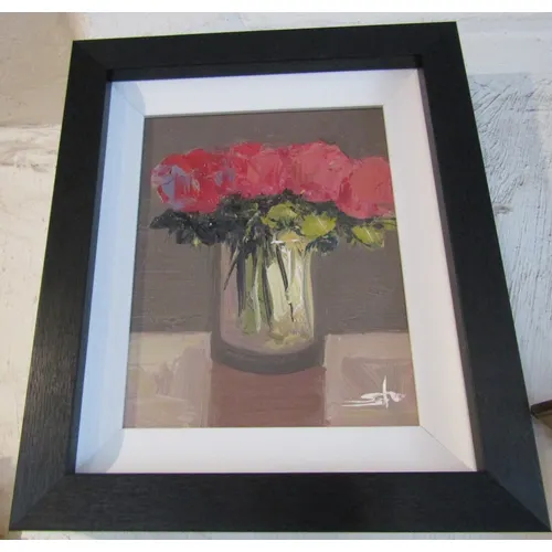 Vivak Madelia Still Life Summer Blossoms Oil on Board Approx...