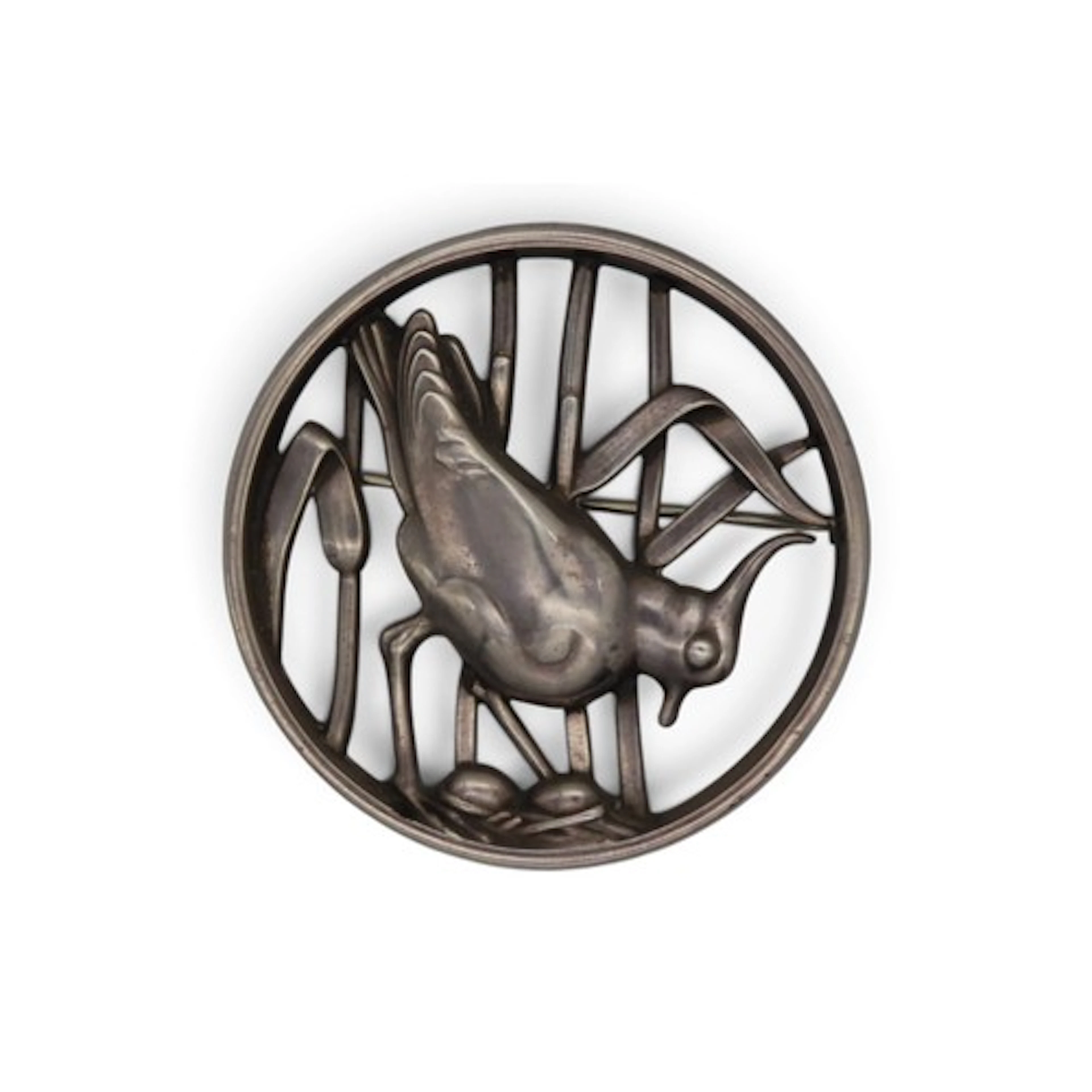 Georg Jensen, a Danish silver lapwing brooch, no 297, with L...