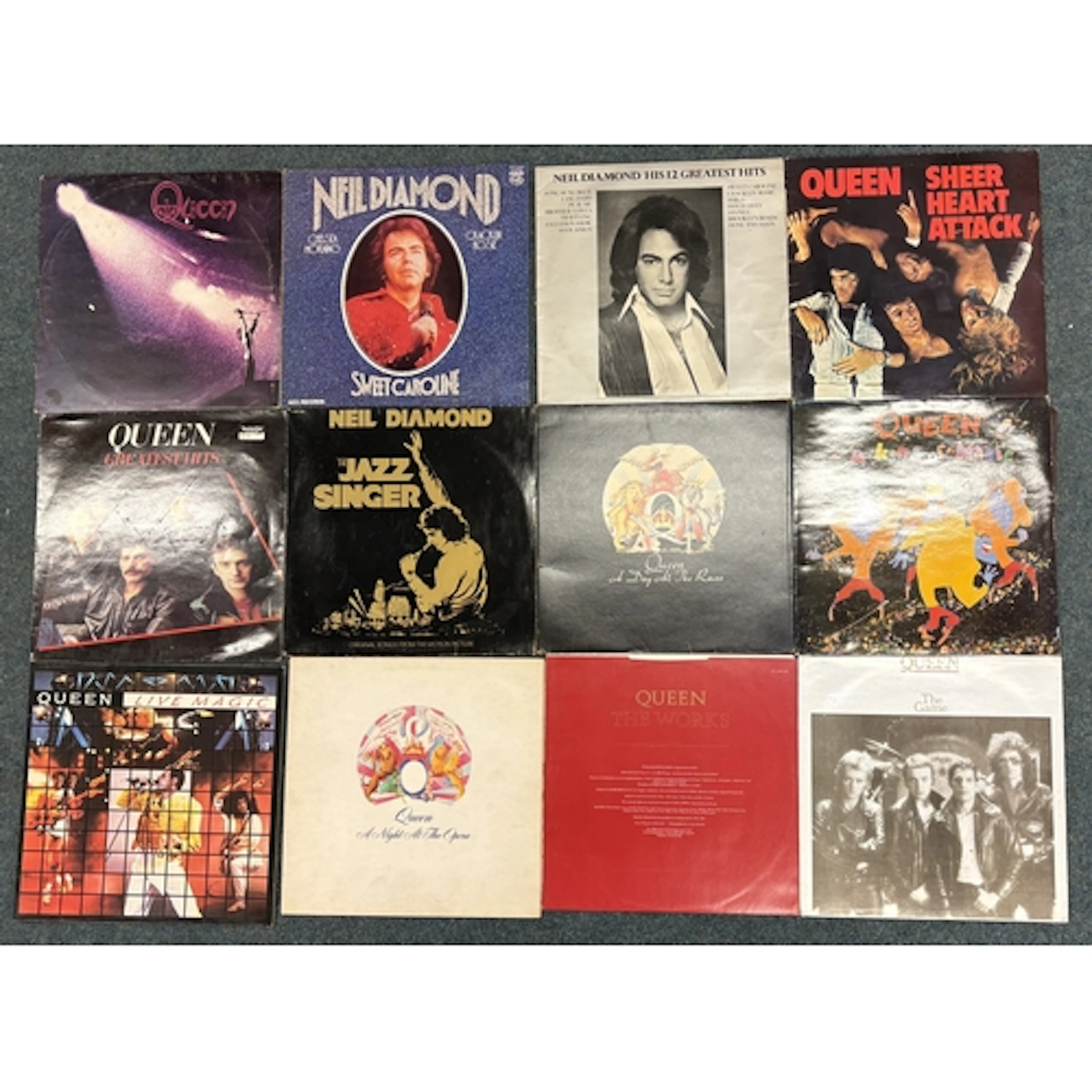 12 x LP vinyl records - To include Classic Rock, Glam Rock, ...