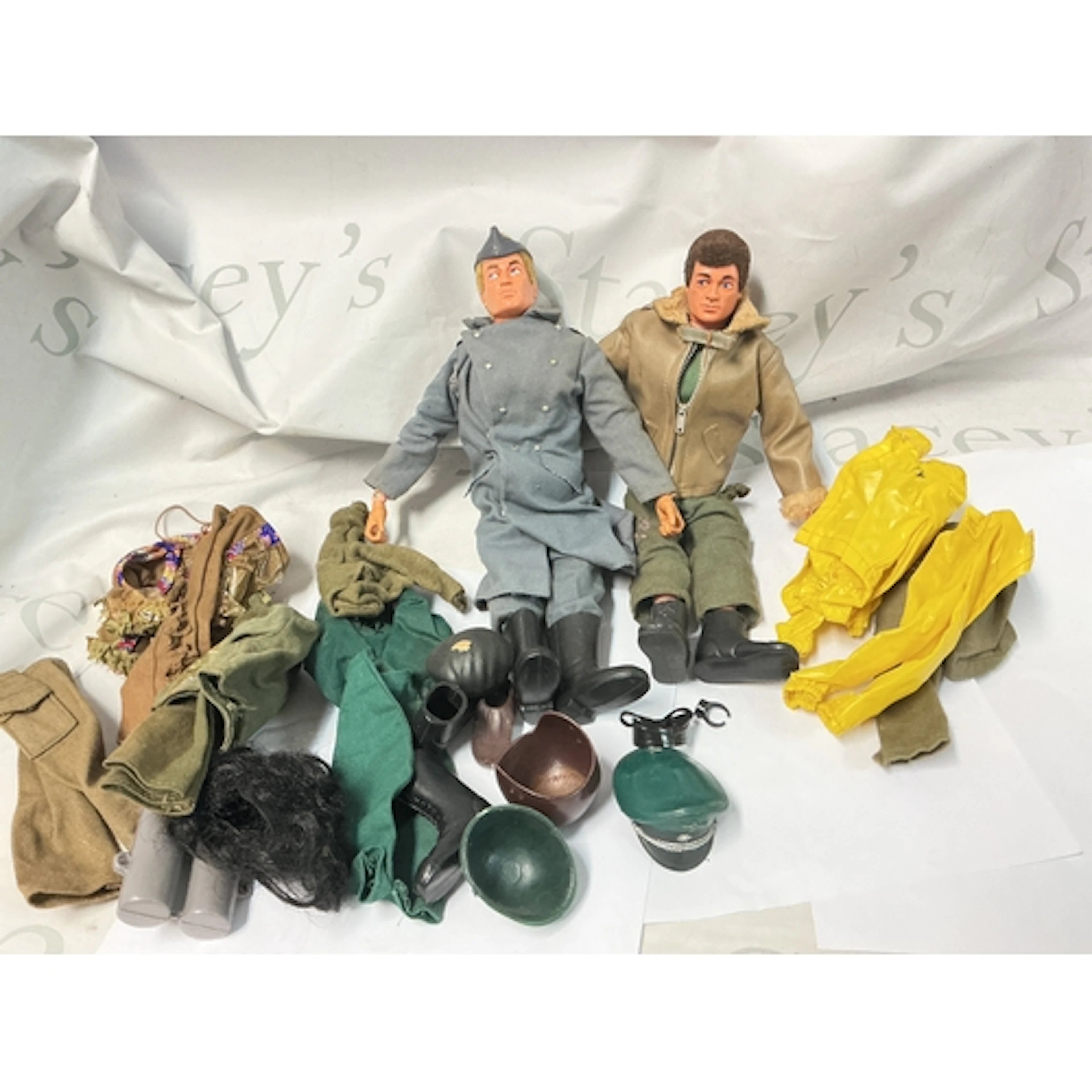 2 Vintage Action Men, A Small Amount Of Cloths And 2 Chrilea...