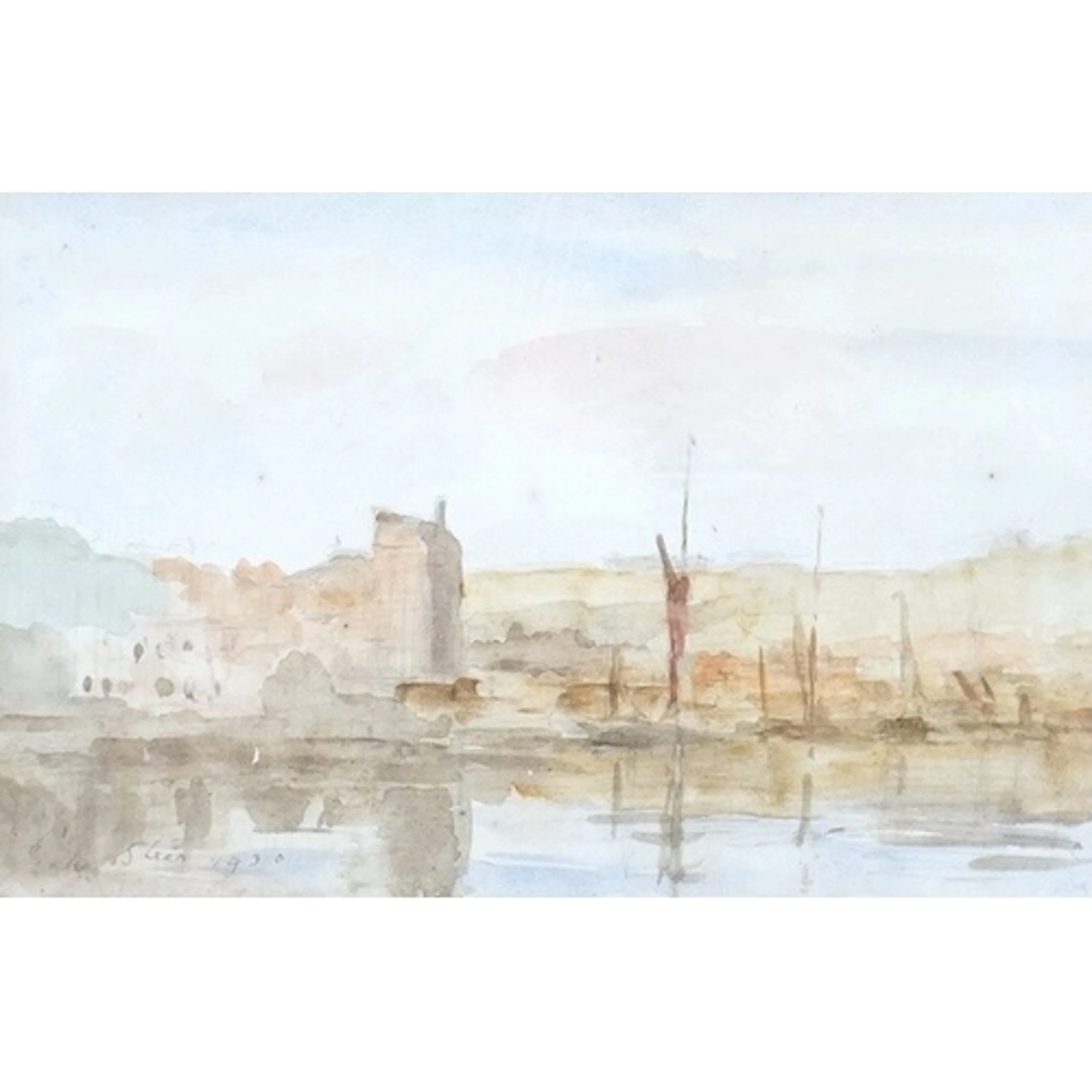 Philip Wilson Steer (1860-1942), Harbour view, signed and da...