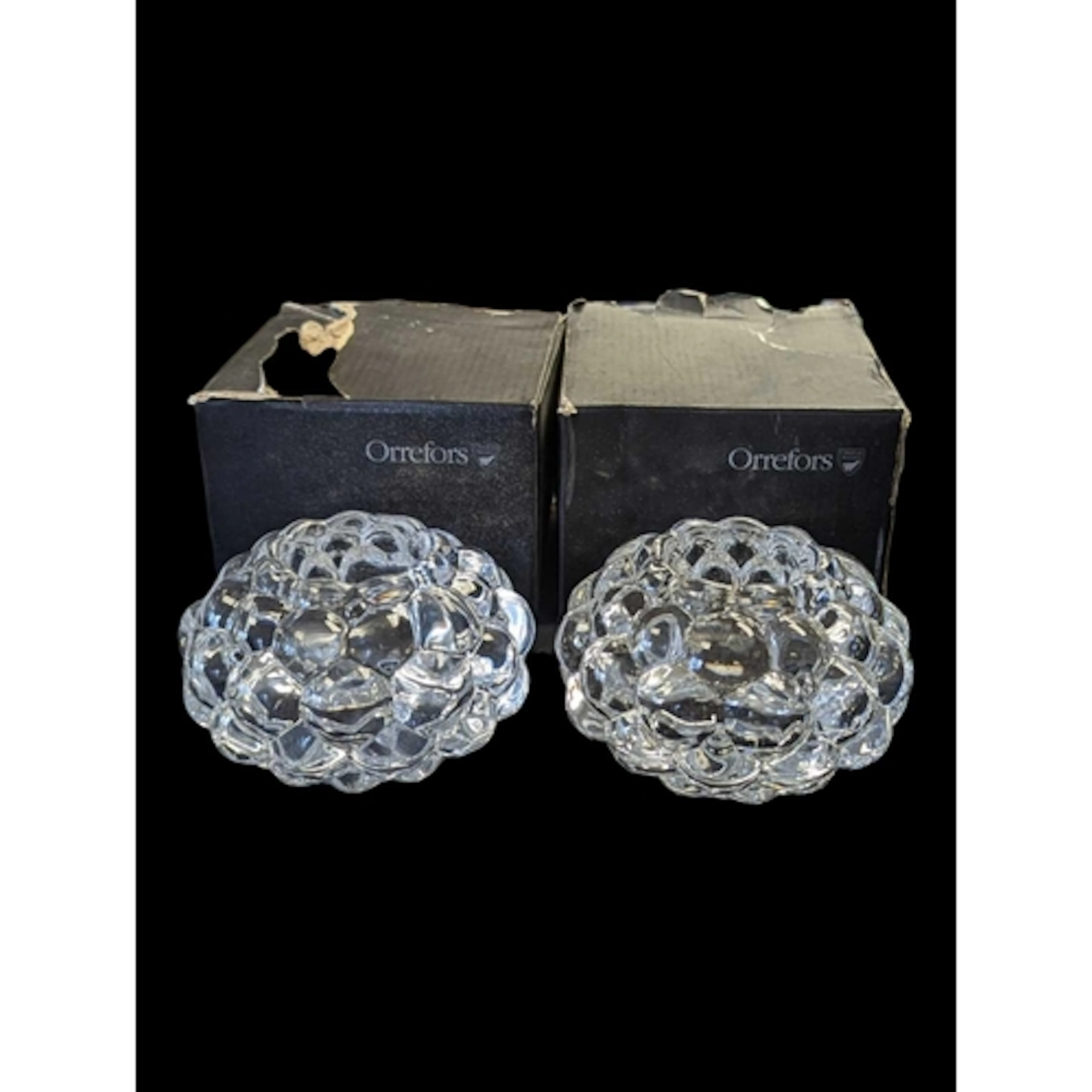 Orrefors - Hallon - Two vintage 20th century Swedish Orrefor...