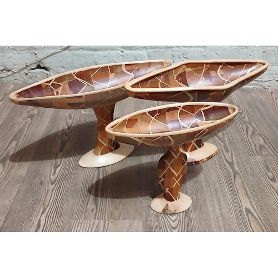 John Southworth Prescott (b1939), a group of three parquetry...