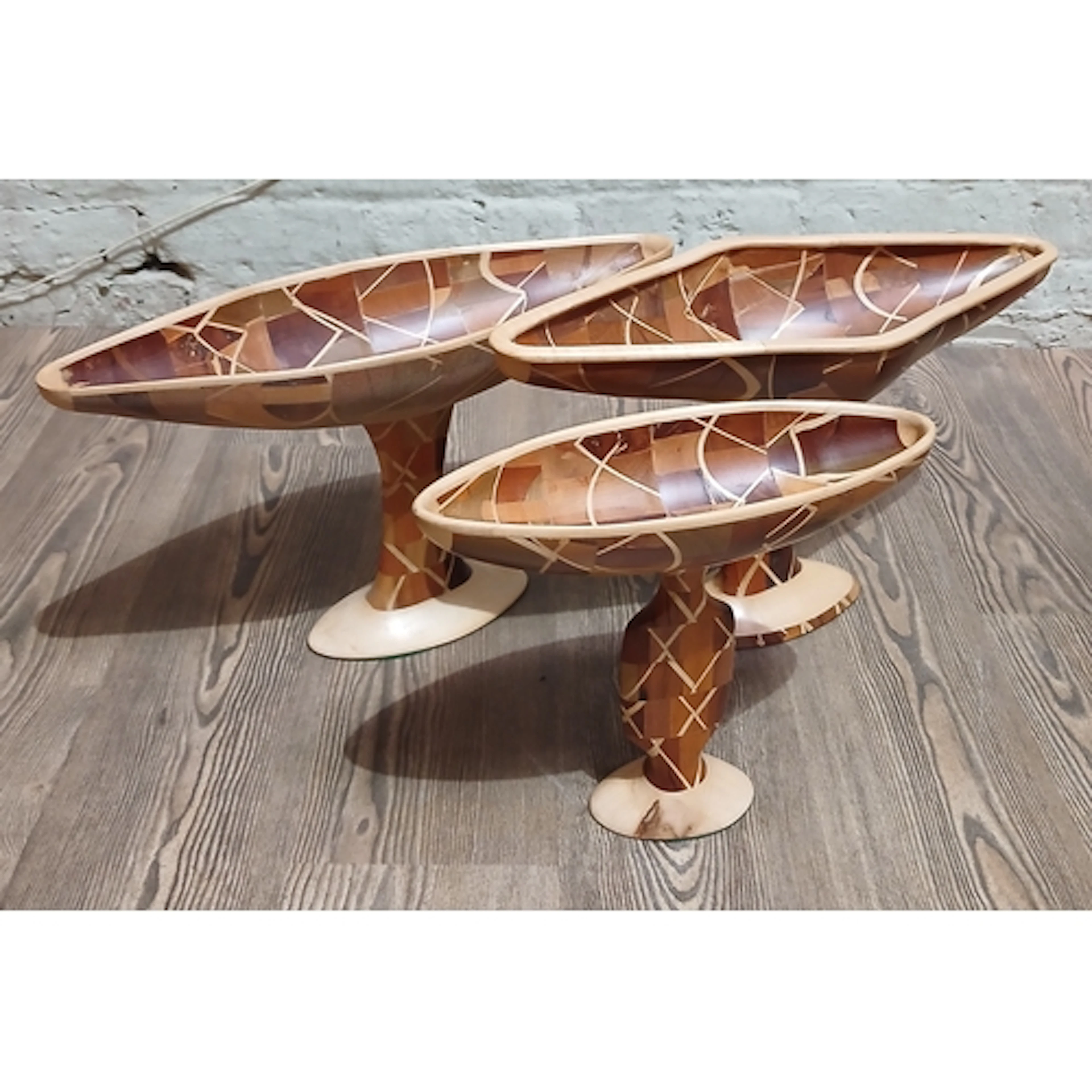John Southworth Prescott (b1939), a group of three parquetry...