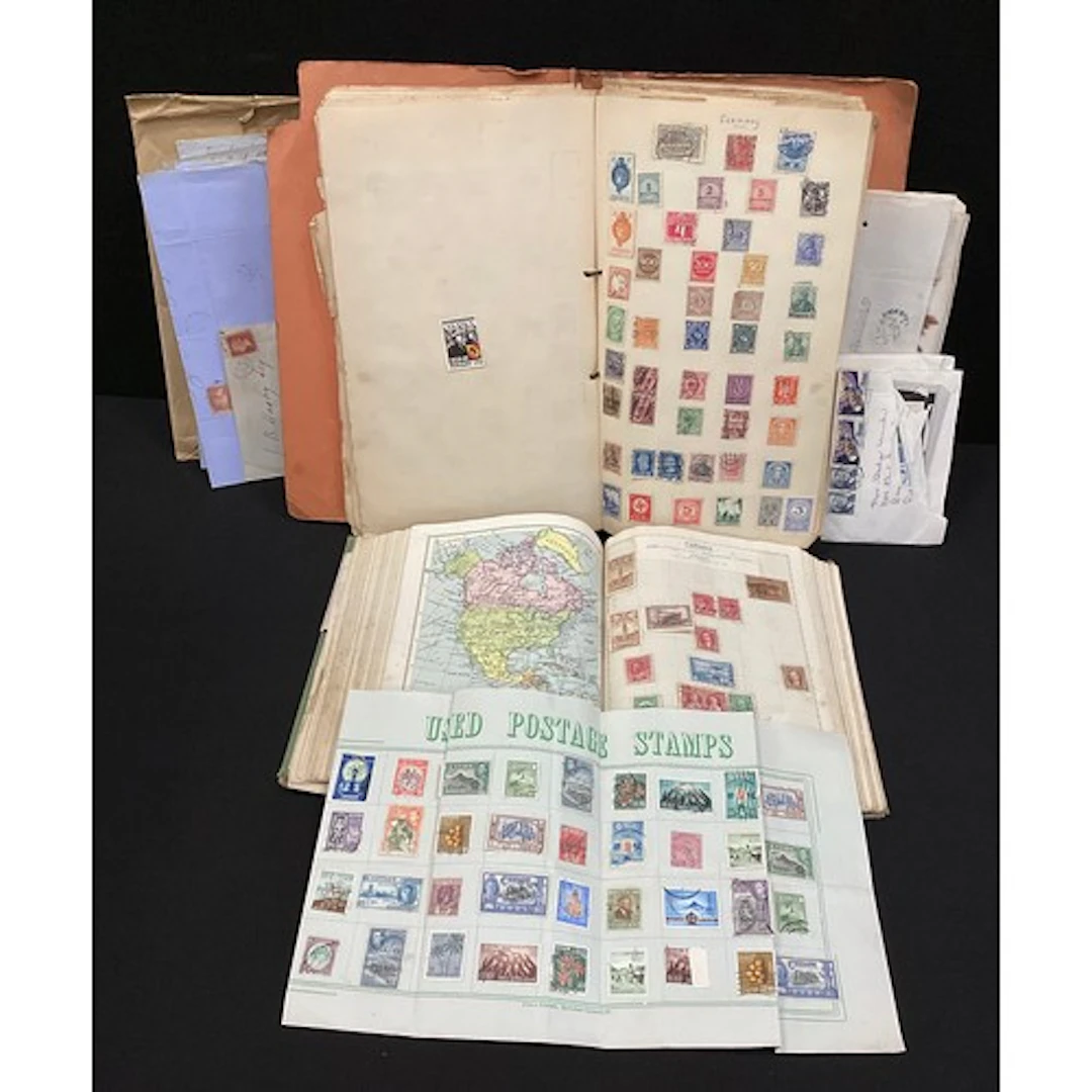 Philately and postal history - Early 20th century stamp albu...