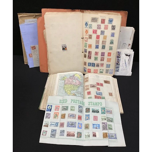 Philately and postal history - Early 20th century stamp albu...