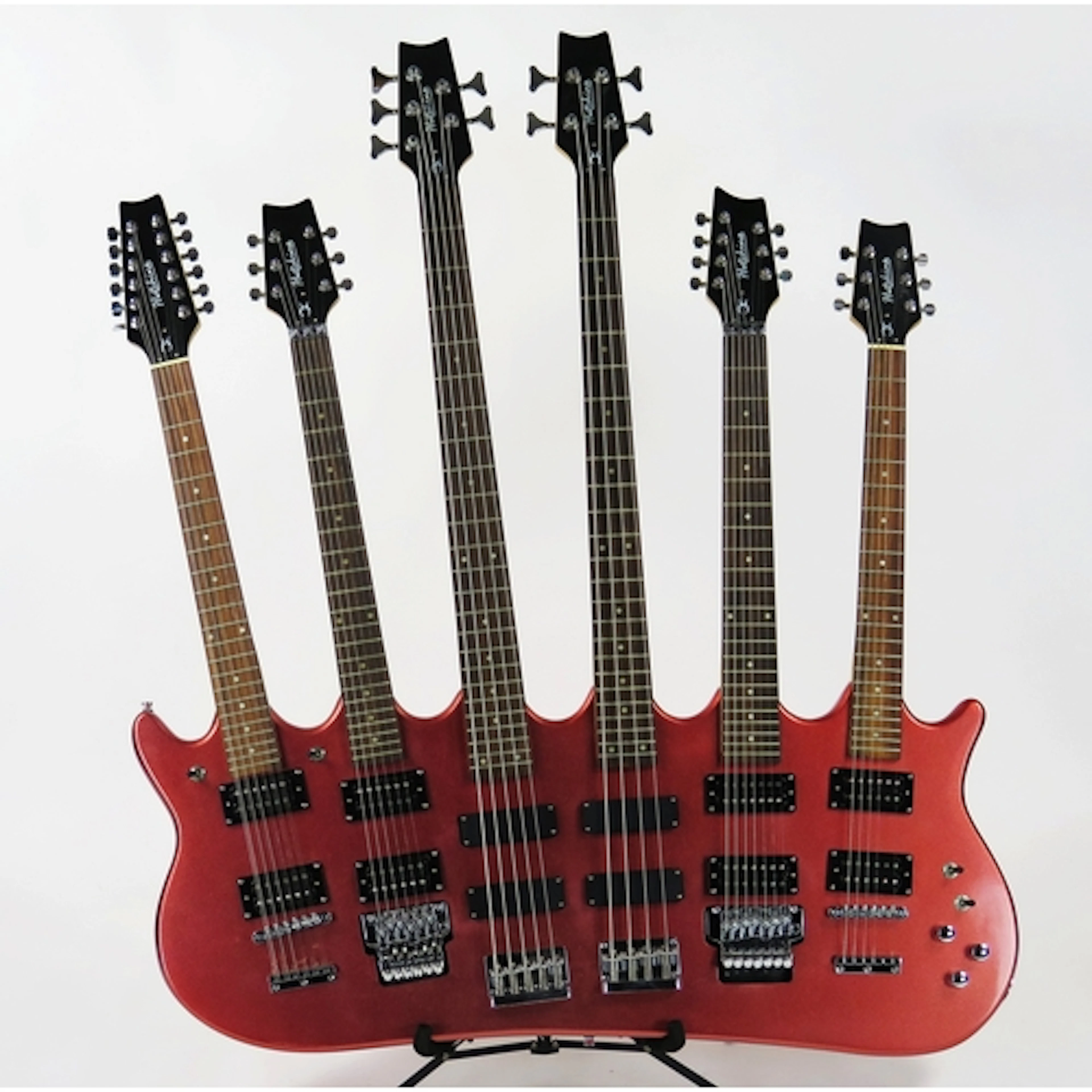 Hutchins "The Beast" Six-Neck Electric Guitar, comprising a ...