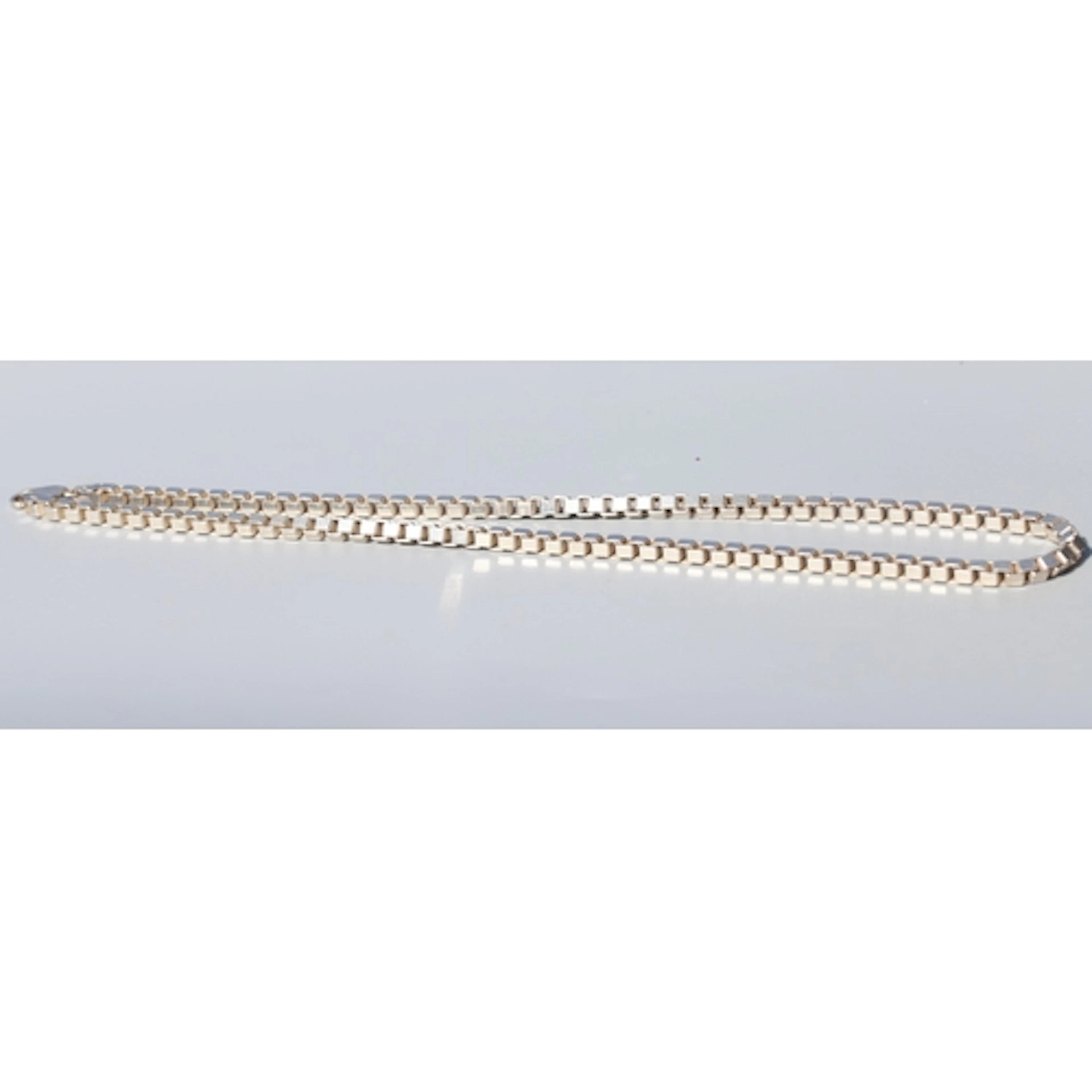 Sterling Silver Box Link Chain Necklace, 50cm Long and 5mm W...