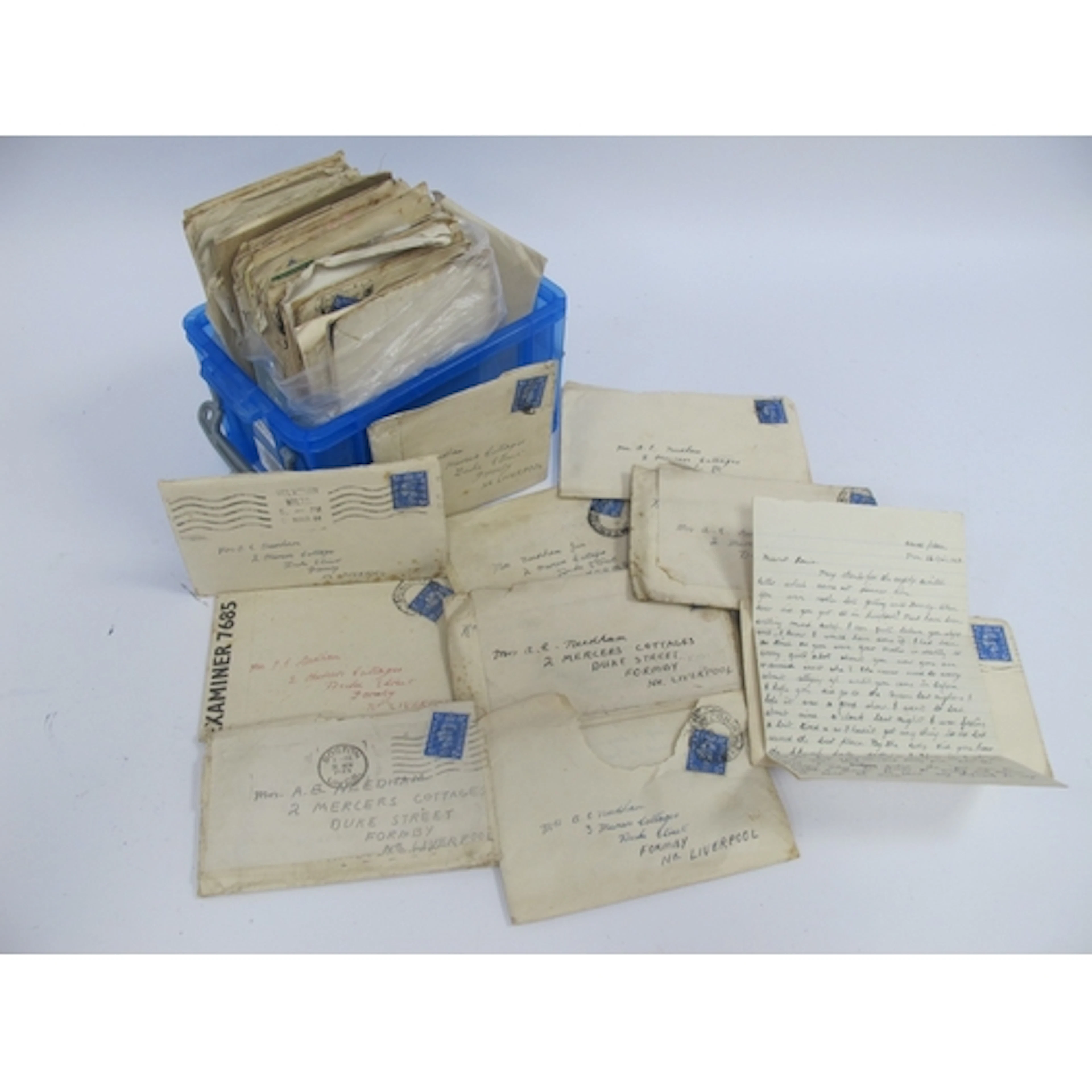 WWII Era Collection of Handwritten Letters in Envelopes from...