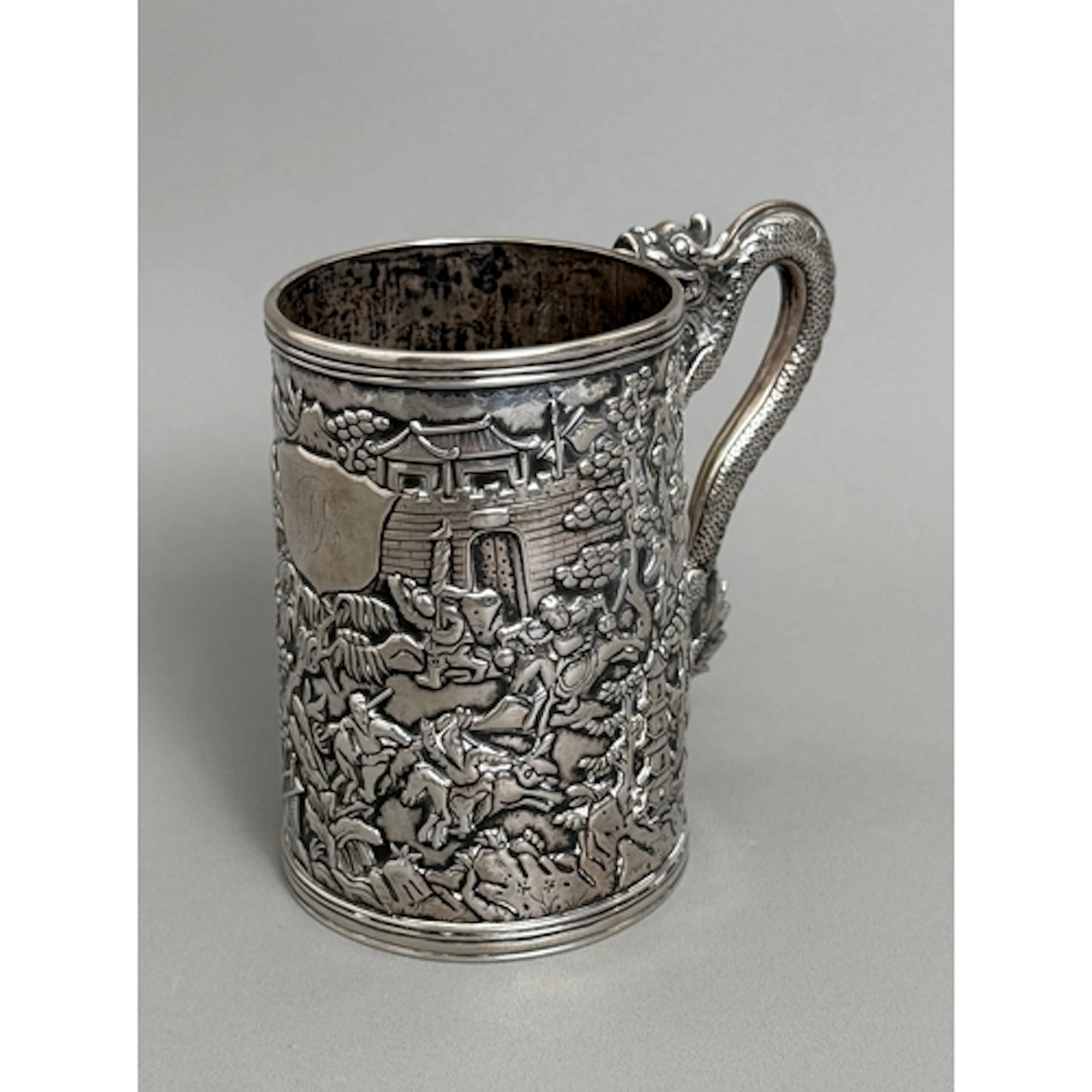 A Chinese export silver tankard - early 20th century, stampe...