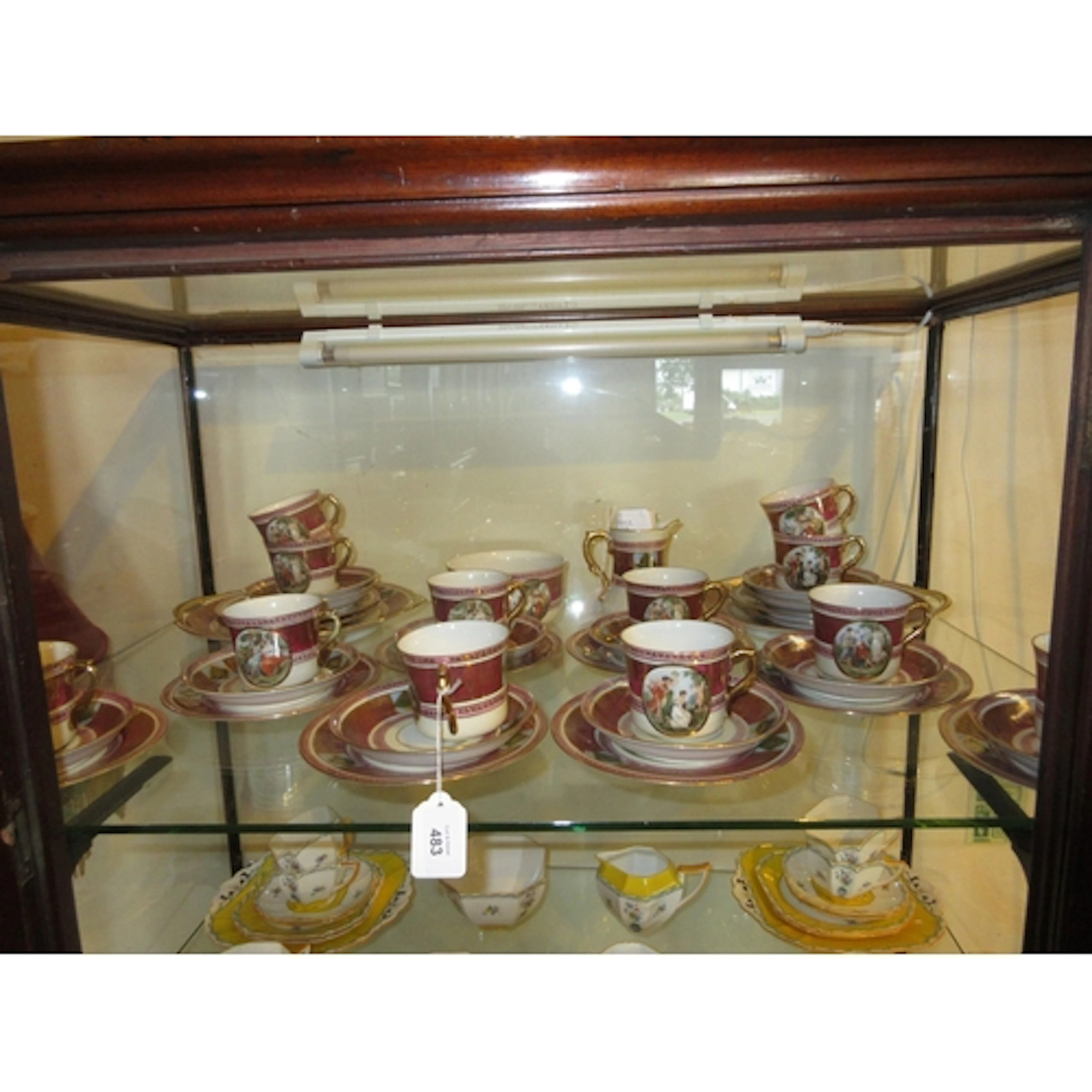 Rudalf Kampf Czechoslovakia Porcelain Tea Set, Ornately Gild...