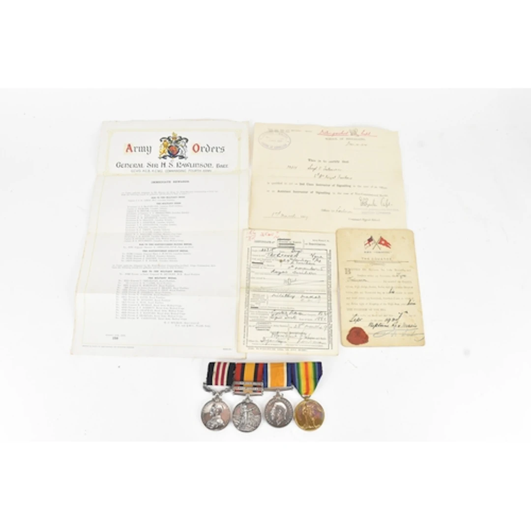 A Boer War and First World War medal group awarded to 22315 ...