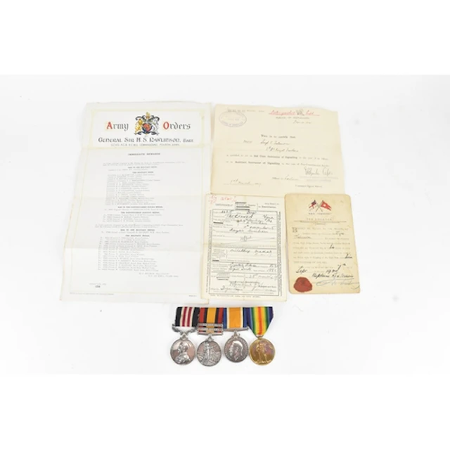 A Boer War and First World War medal group awarded to 22315 ...