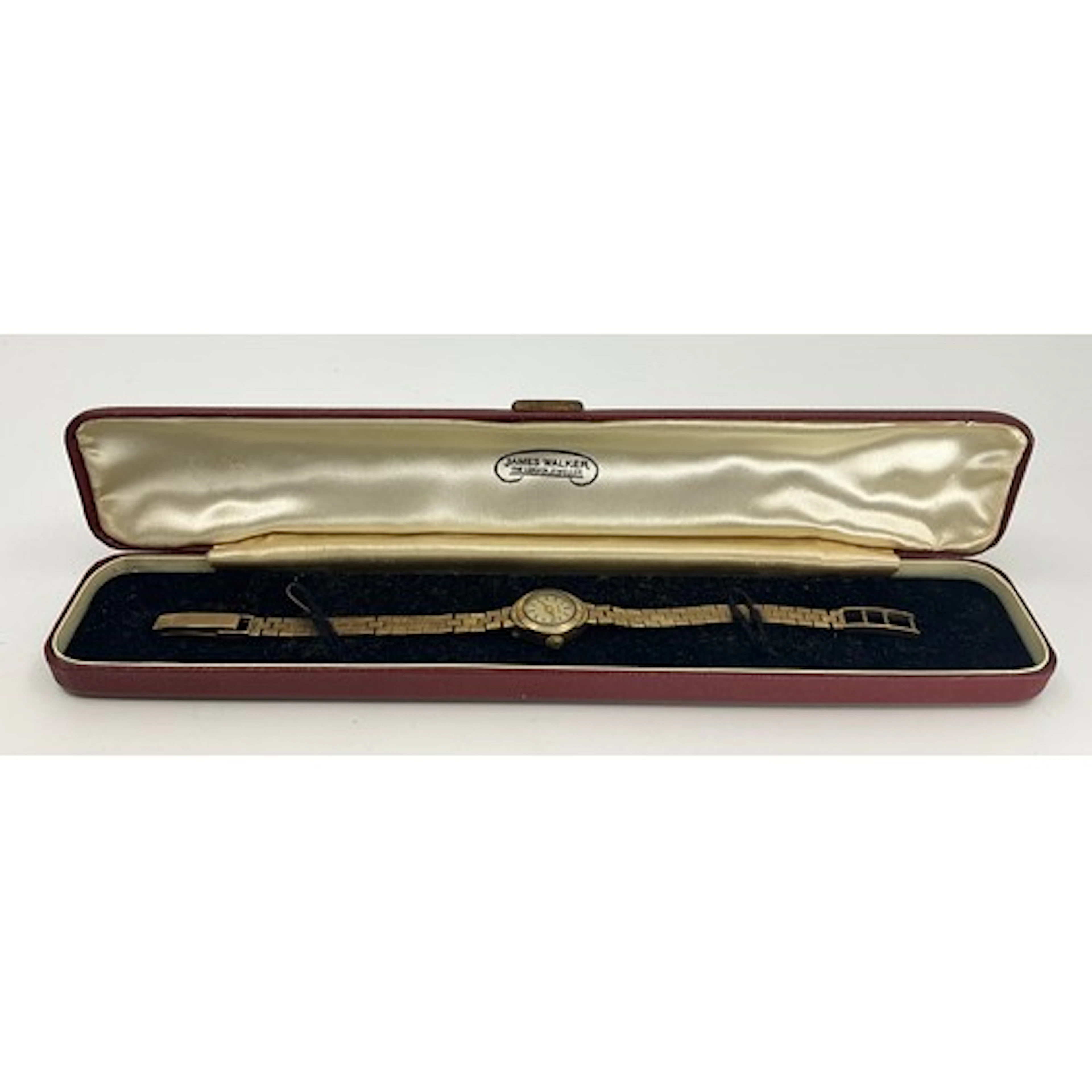 A 9ct gold lady's Enicar evening watch, case and strap stamp...