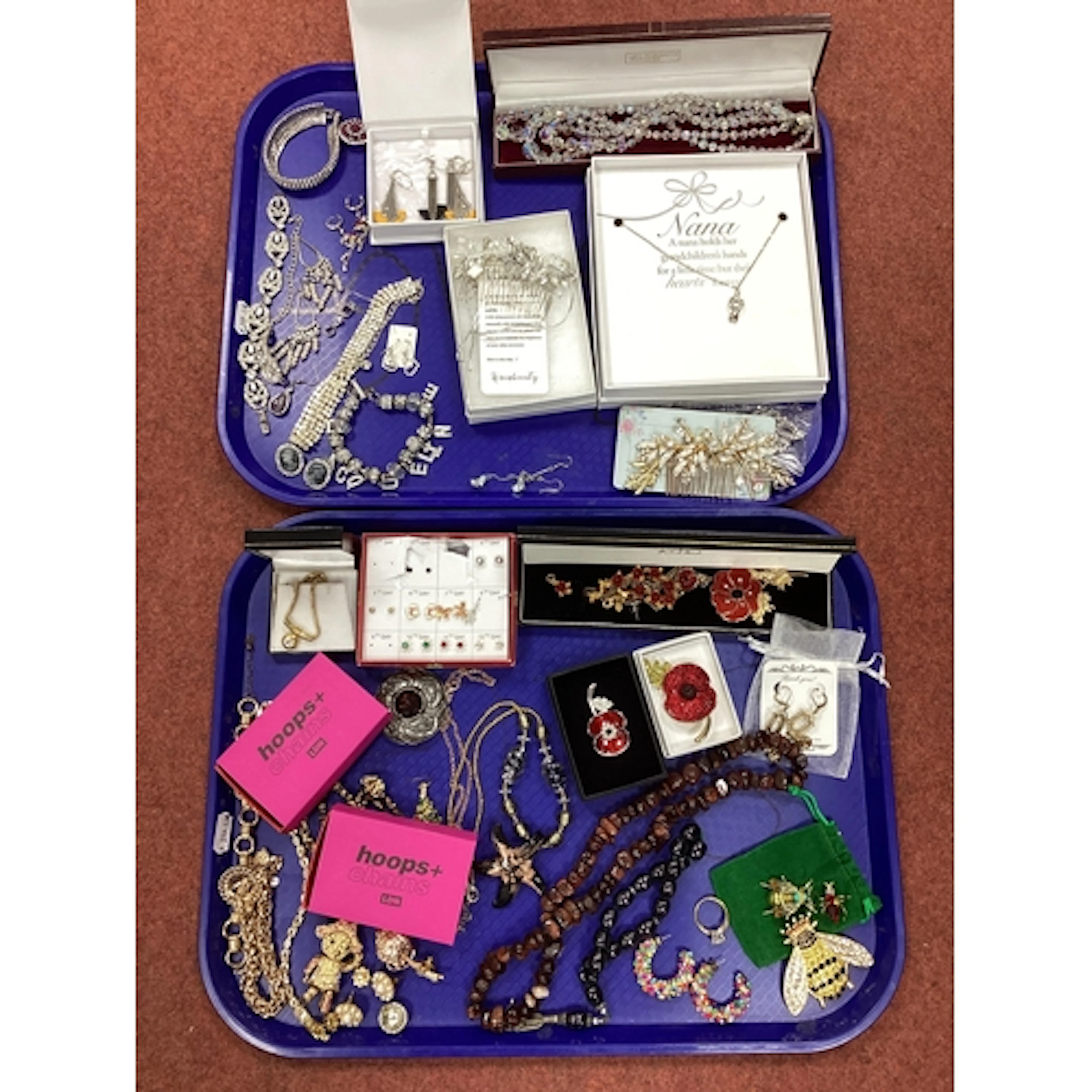 A Collection of Modern Costume Jewellery, including diamanté...