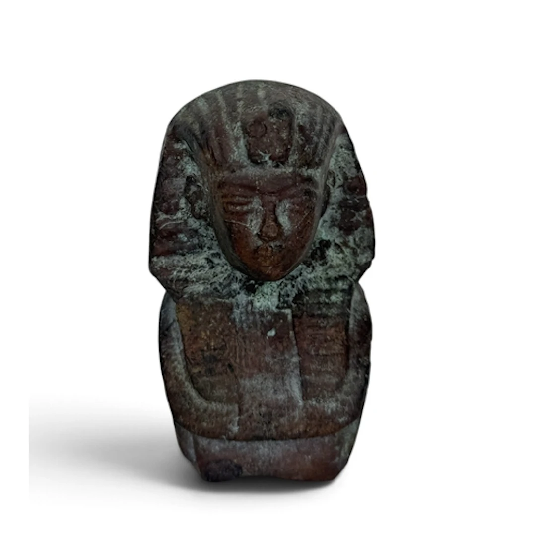 A BRONZE FIGURE OF A PHARAOH, PROBABLY 19TH CENTURY 9.7cm hi...