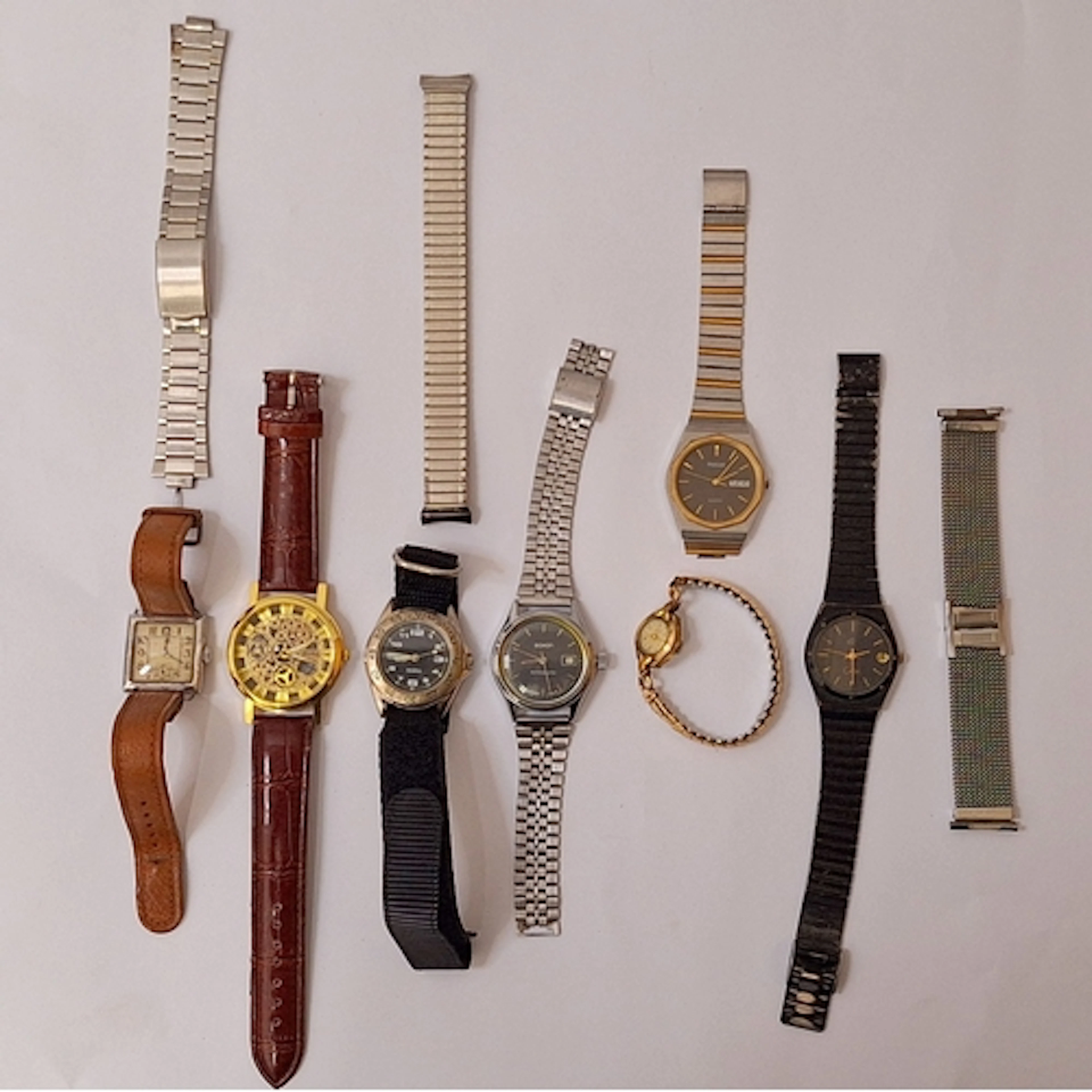 3 Gents Stainless Steel Wristwatch straps, Saxon stainless s...