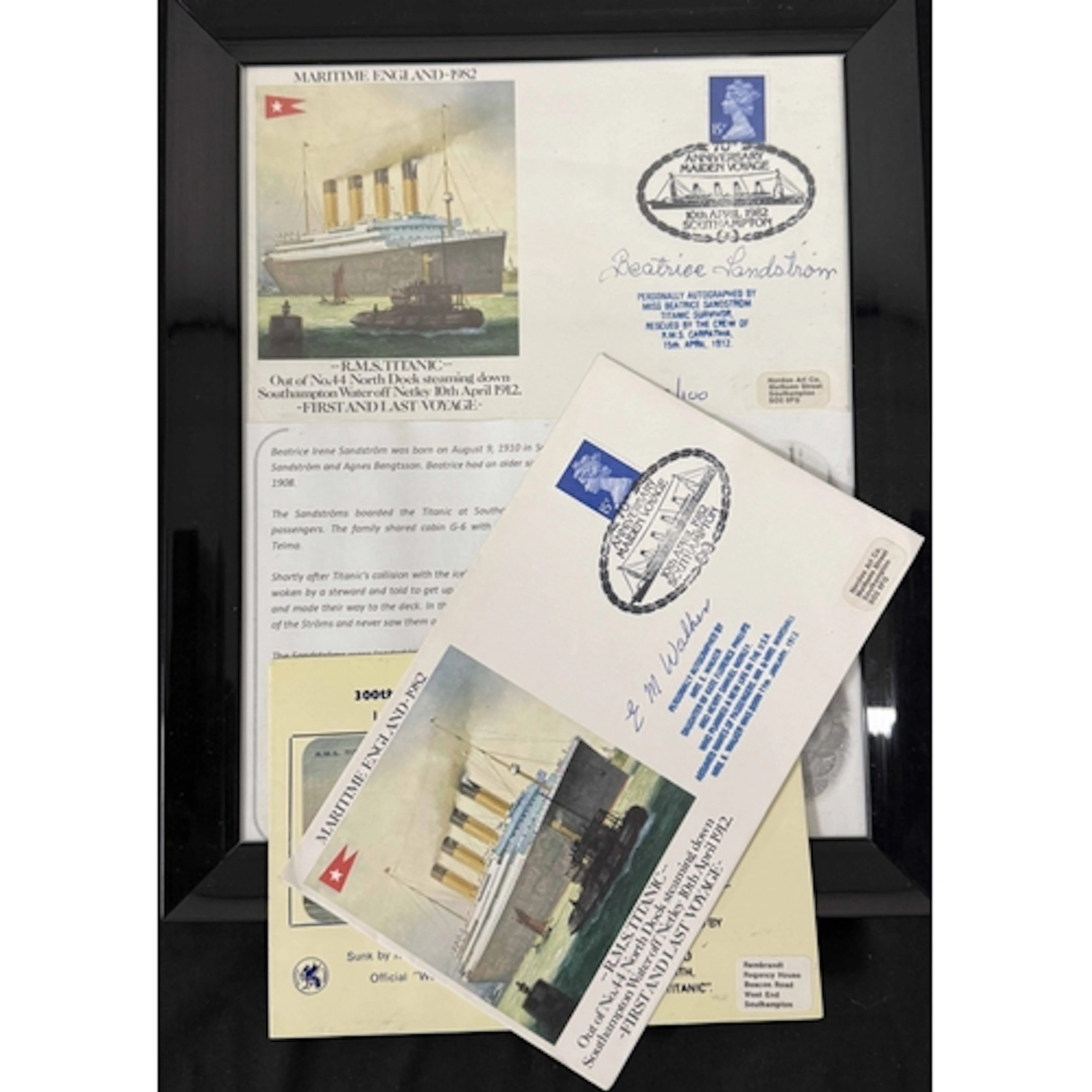 R.M.S. Titanic Related Autographs: R.M.S. Titanic Related A...