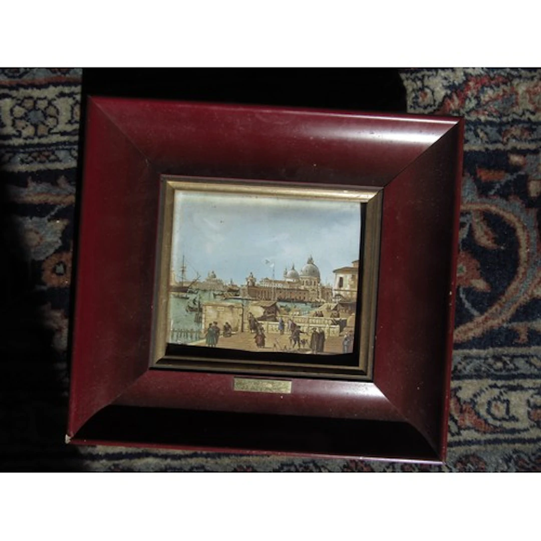 Porcelain Plaque View of Venice Approximately 5 Inches High ...