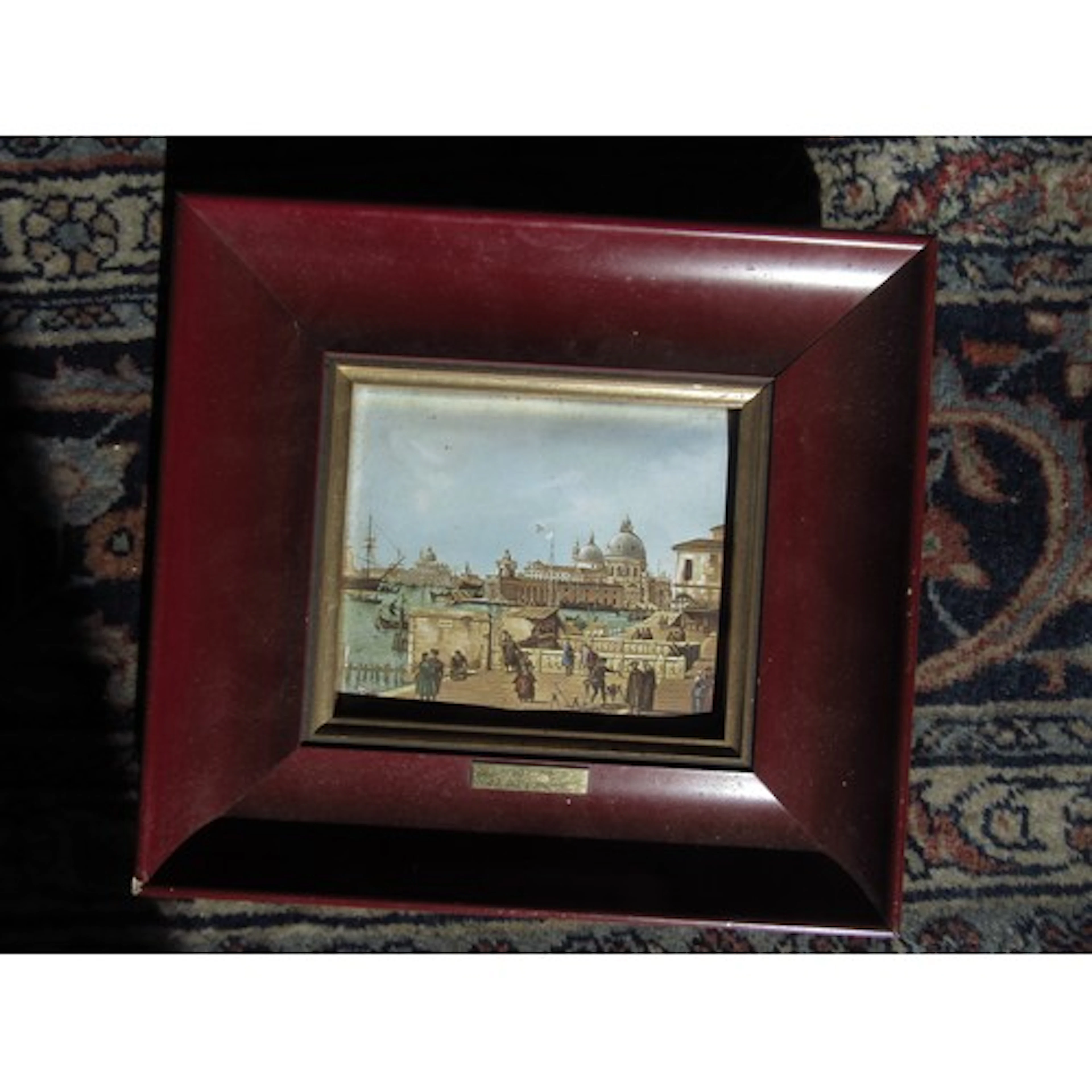 Porcelain Plaque View of Venice Approximately 5 Inches High ...