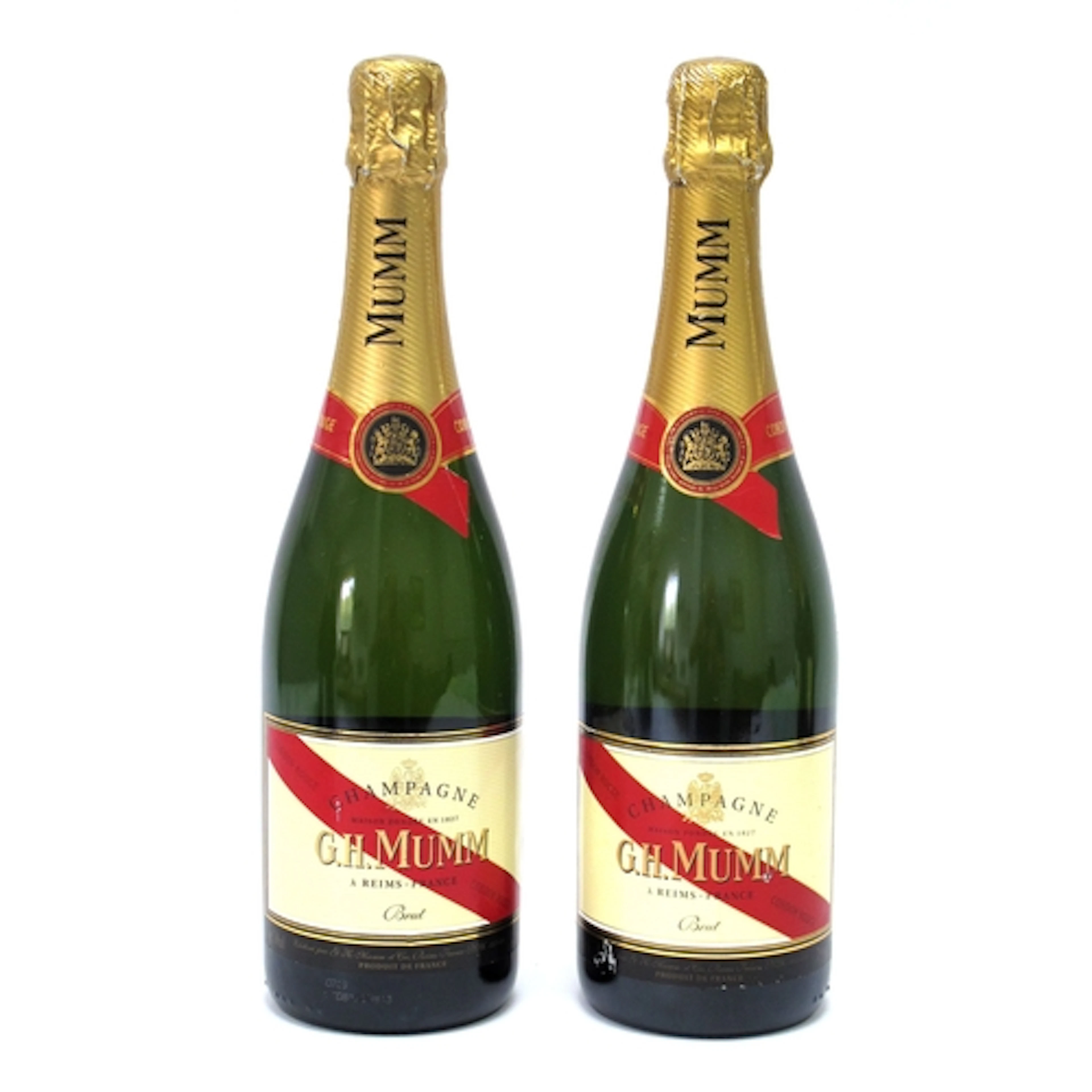 Champagne - Two Bottles of G. H. Mumm Brut Champagne, 750ml....
