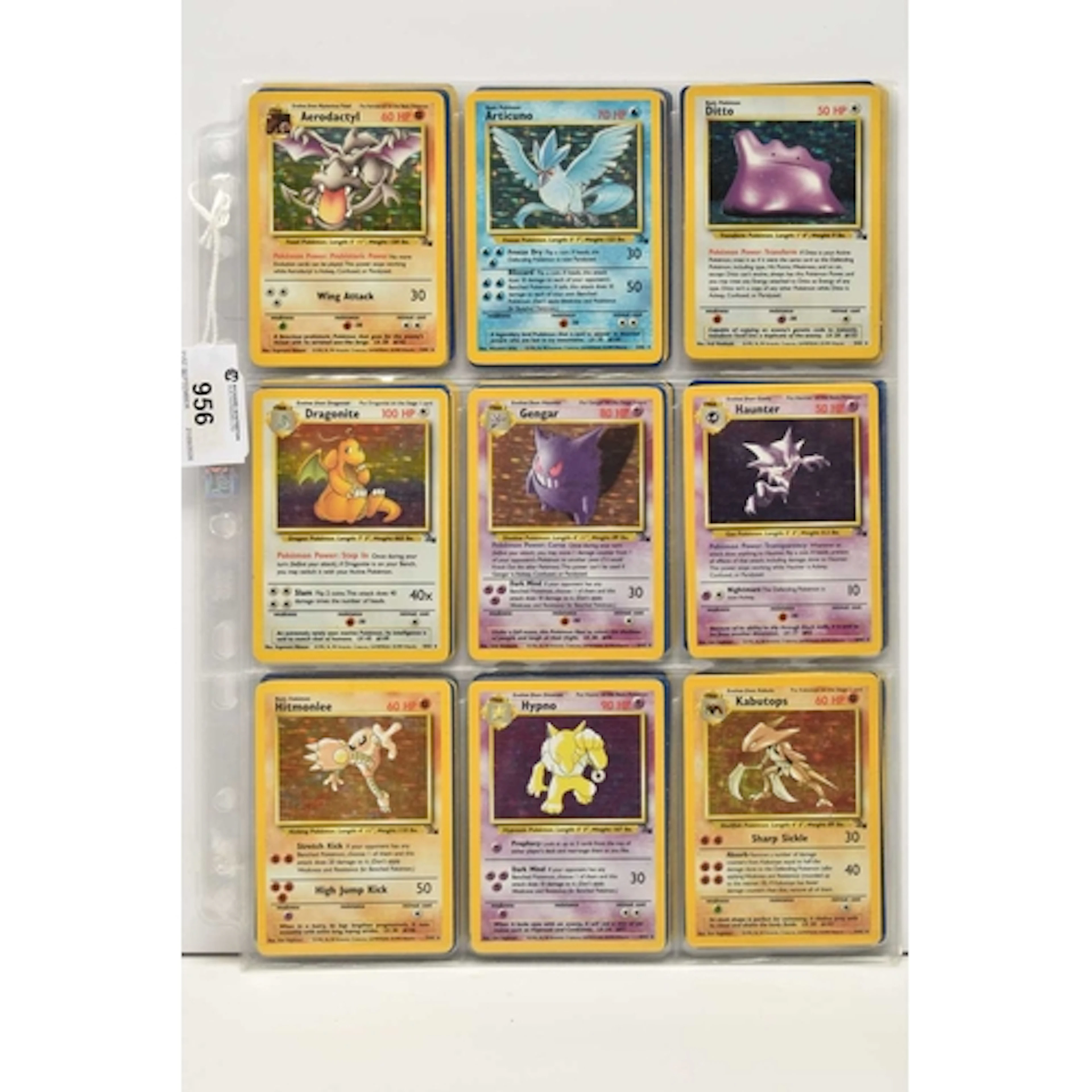 COMPLETE POKEMON FOSSIL SET, card condition varies between l...